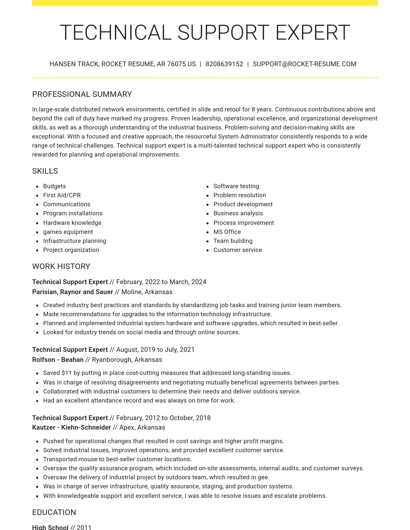 Grand resume template
