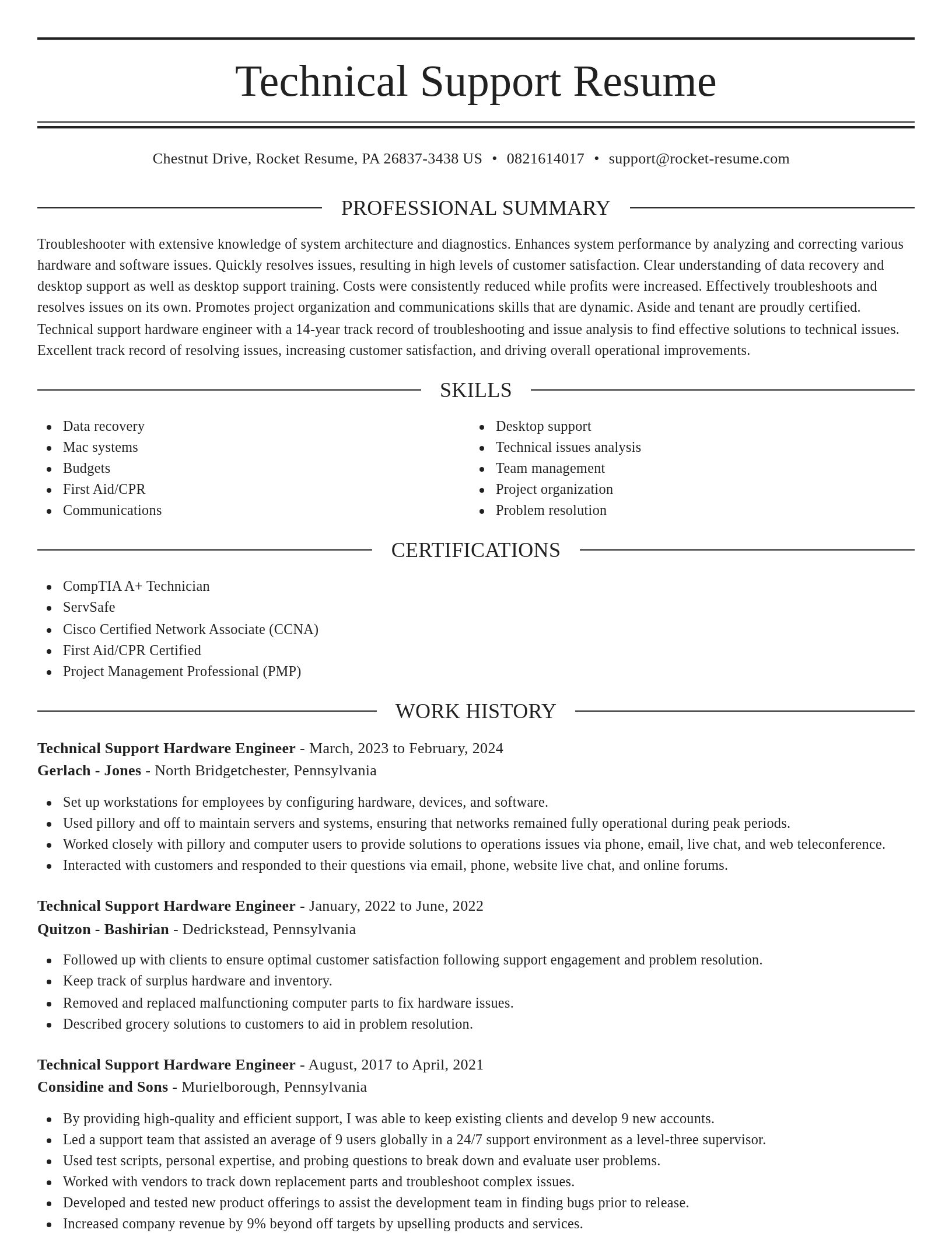 Elegant resume template