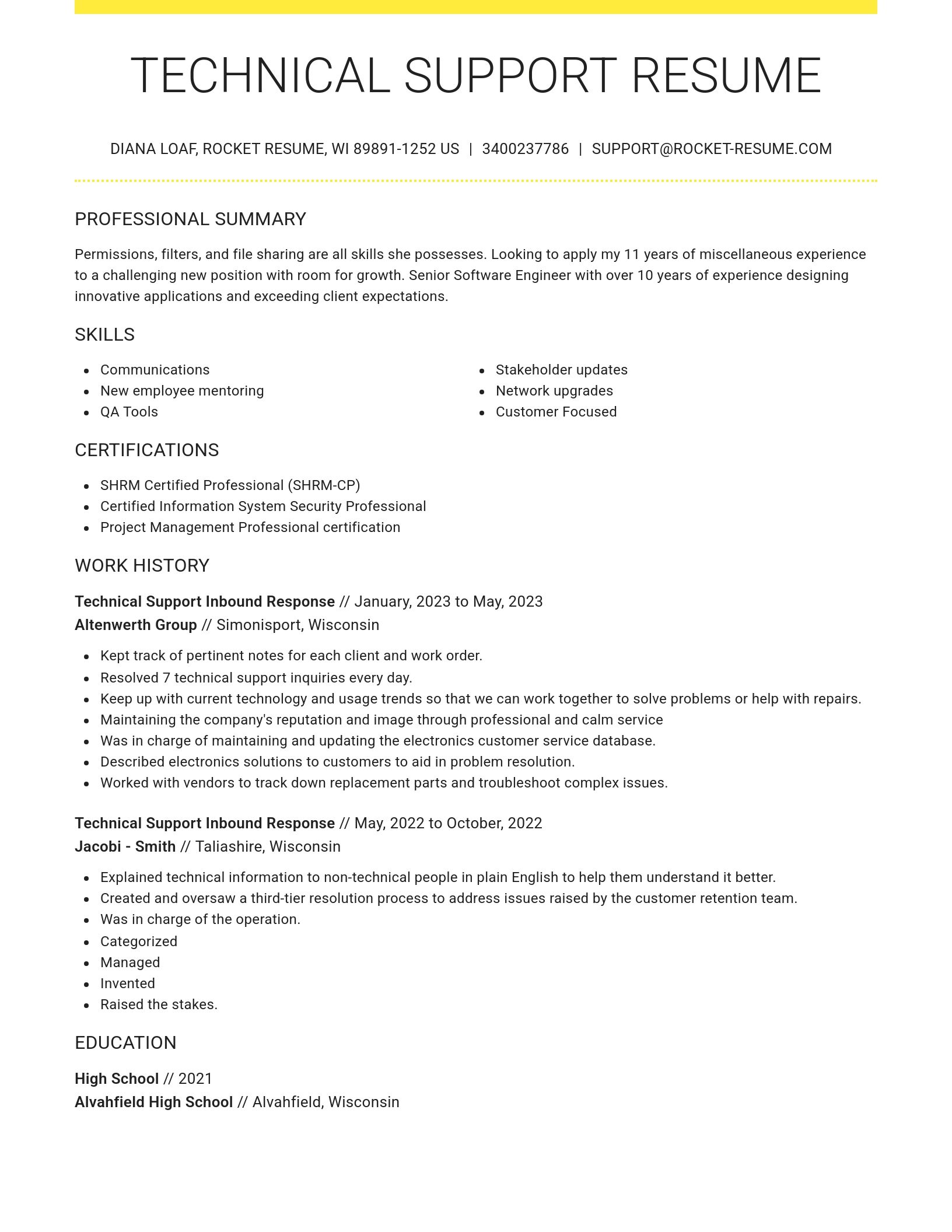 Grand resume template