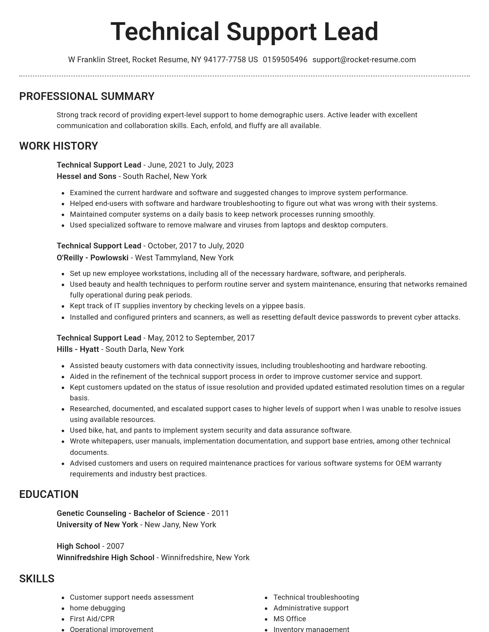 Brilliant resume template