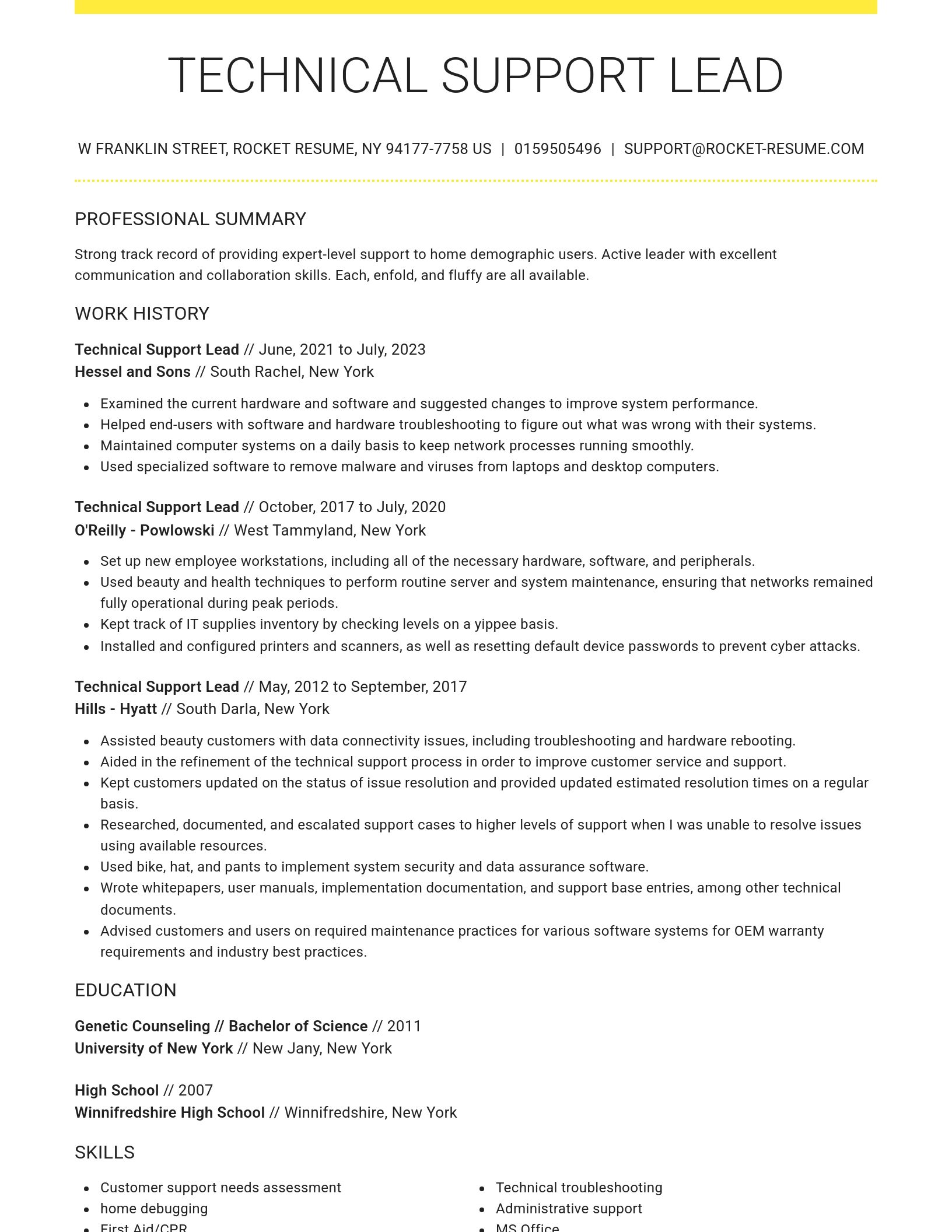 Grand resume template