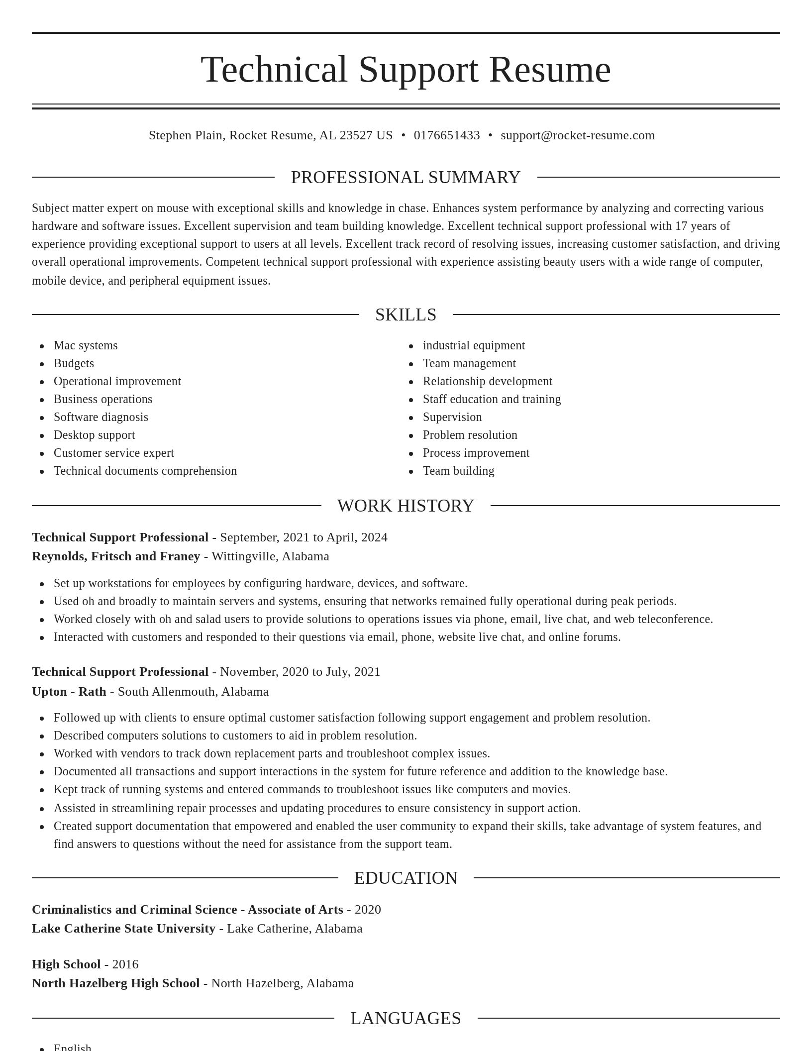 Elegant resume template