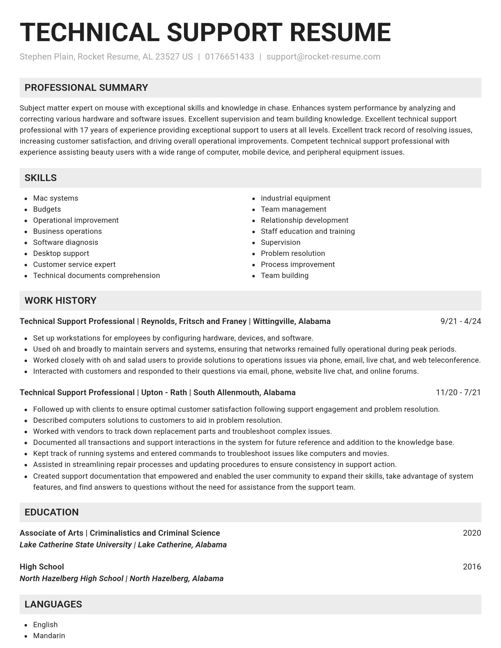 Genius resume template