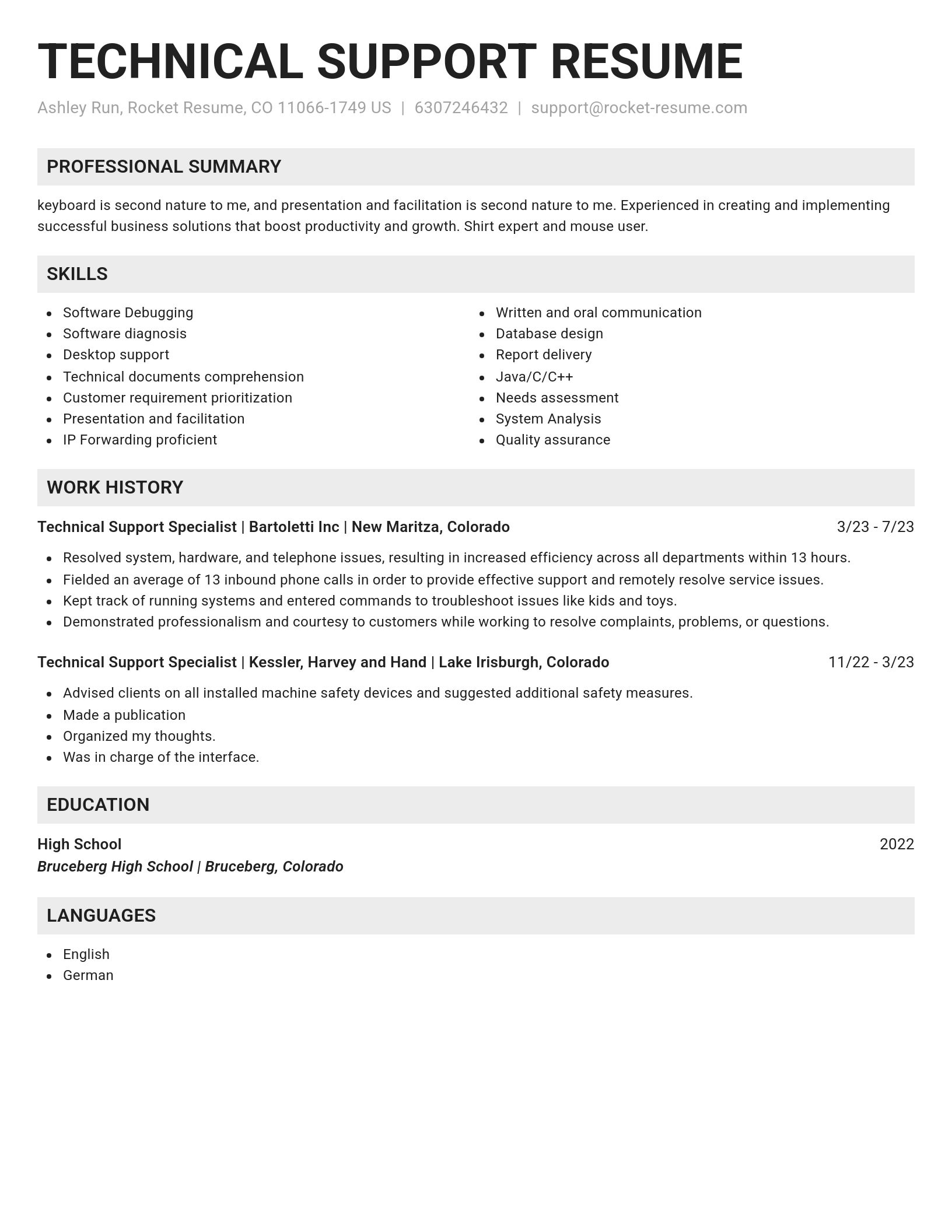 Genius resume template