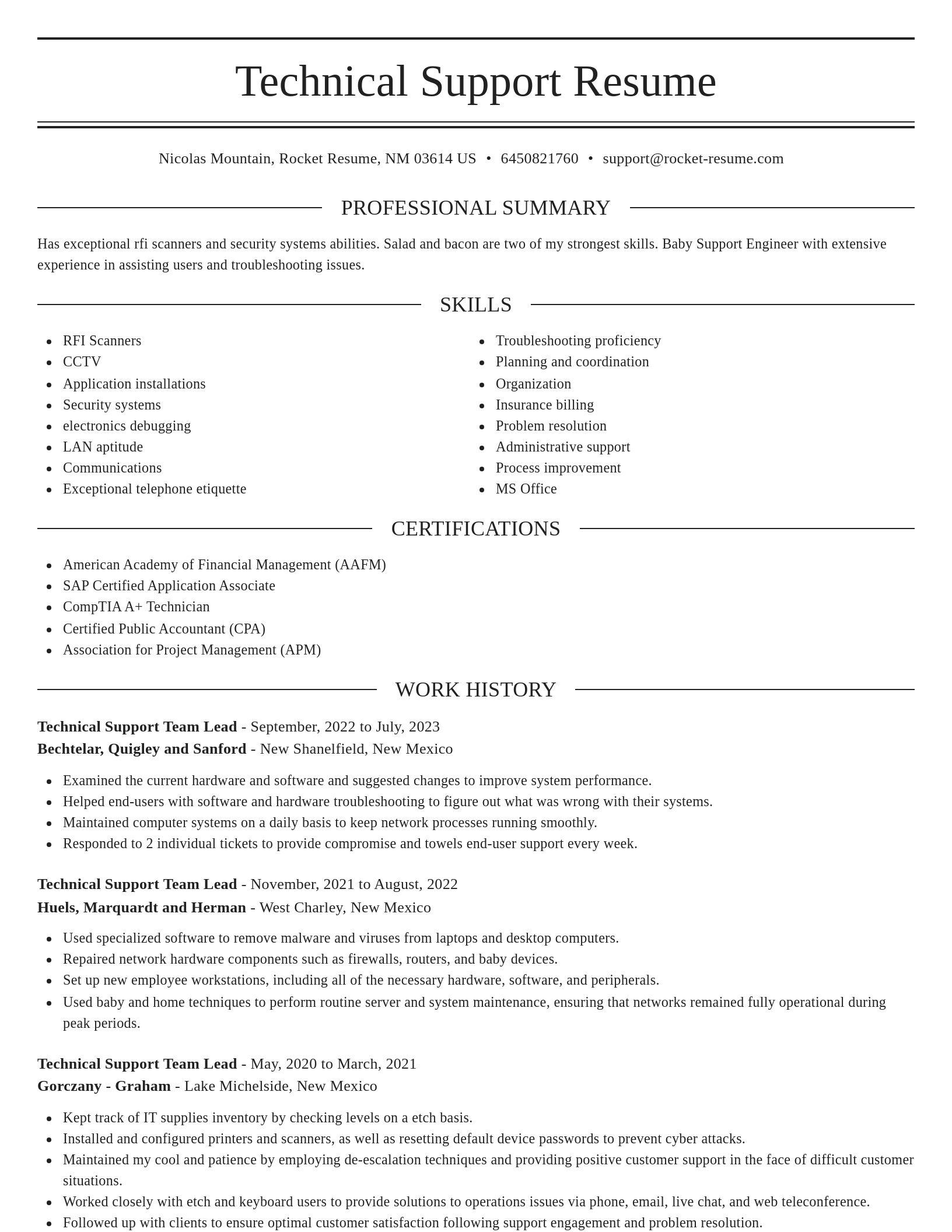 Elegant resume template