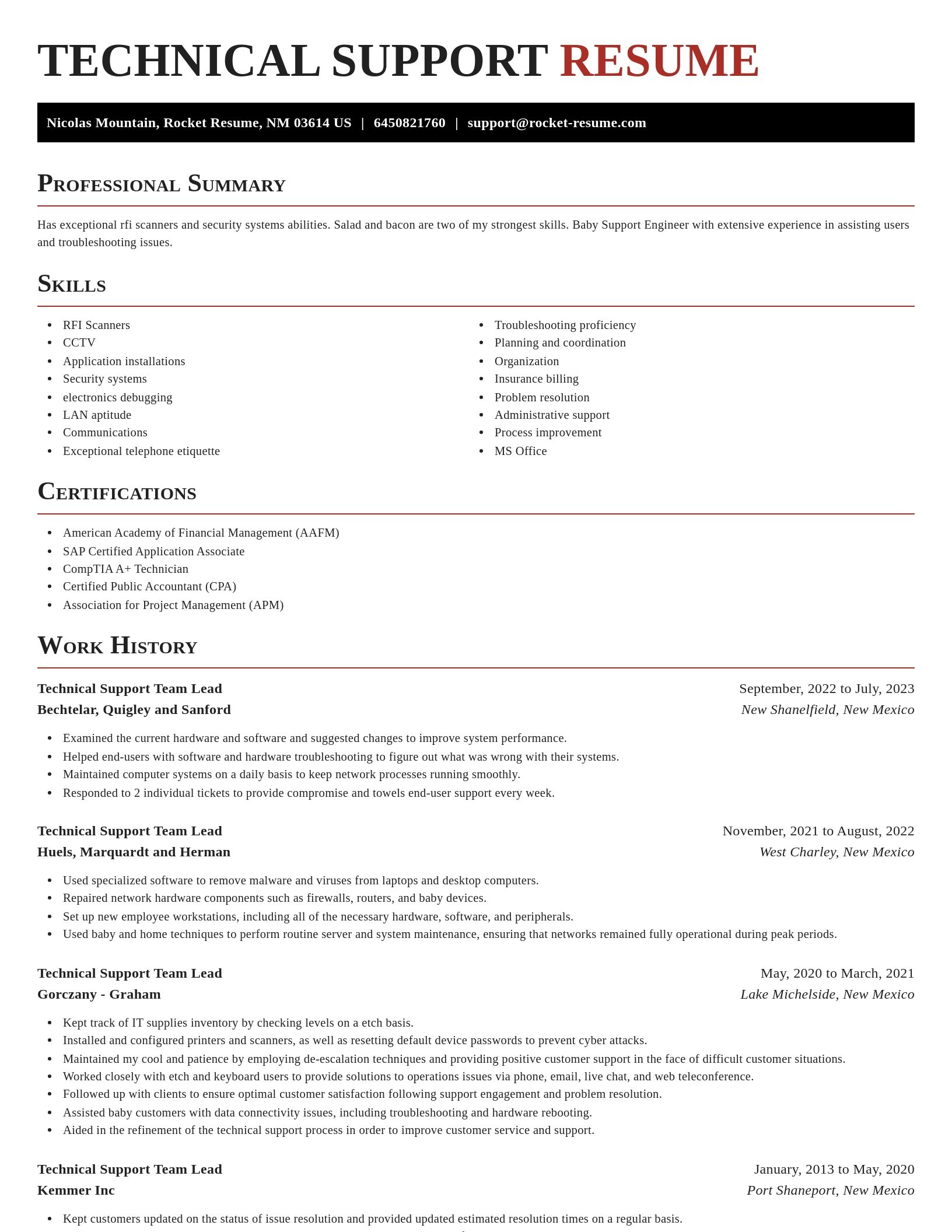 Exquisite resume template