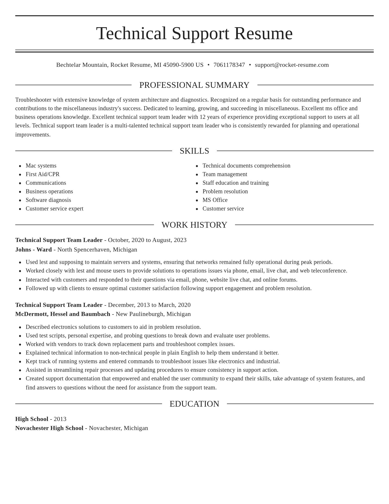 Elegant resume template