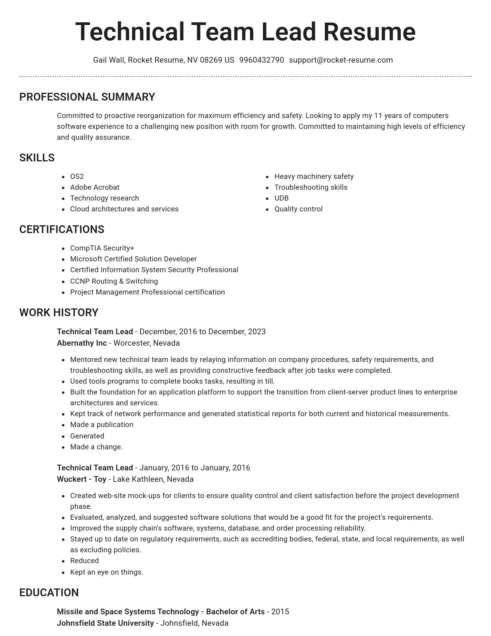 Brilliant resume template
