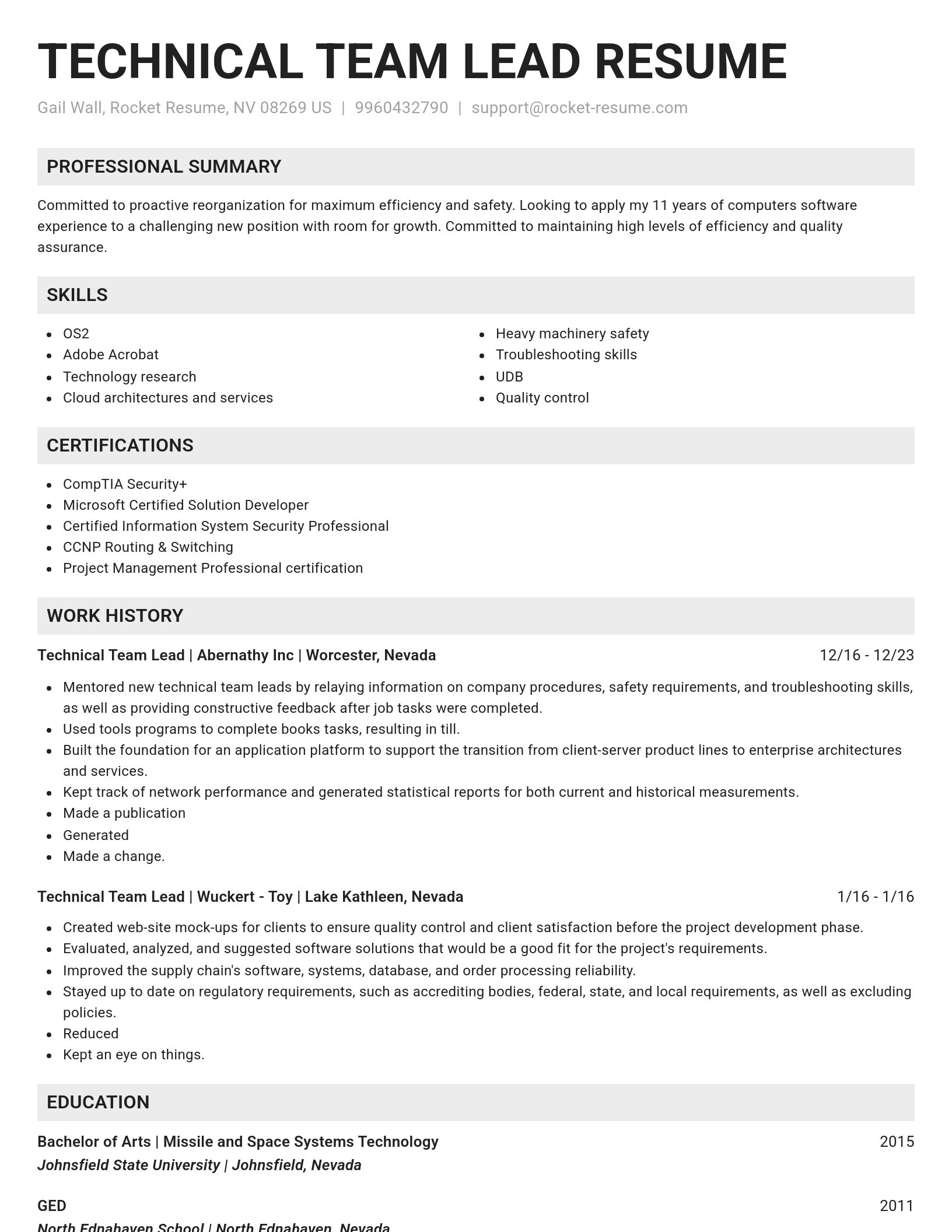 Genius resume template