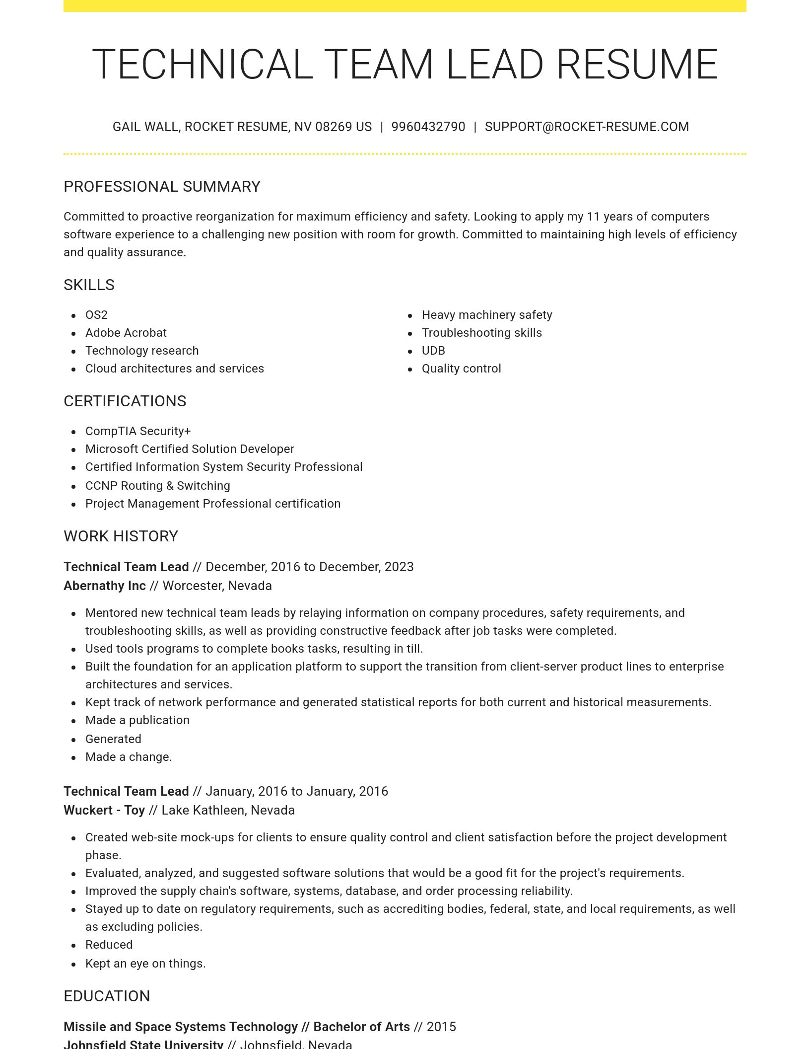 Grand resume template