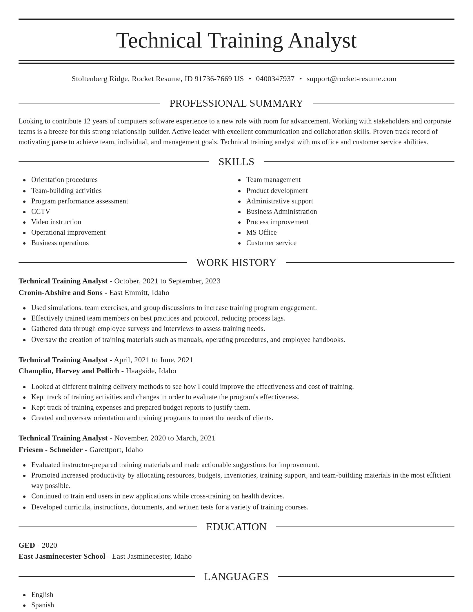 Elegant resume template