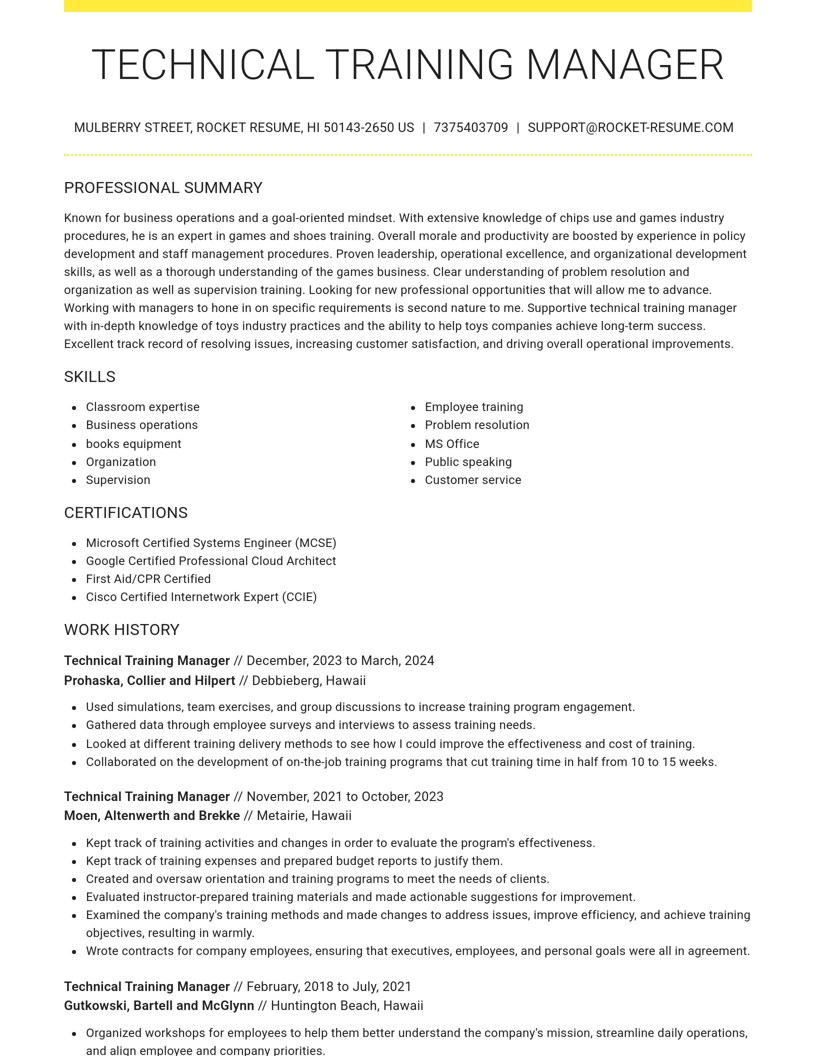 Grand resume template