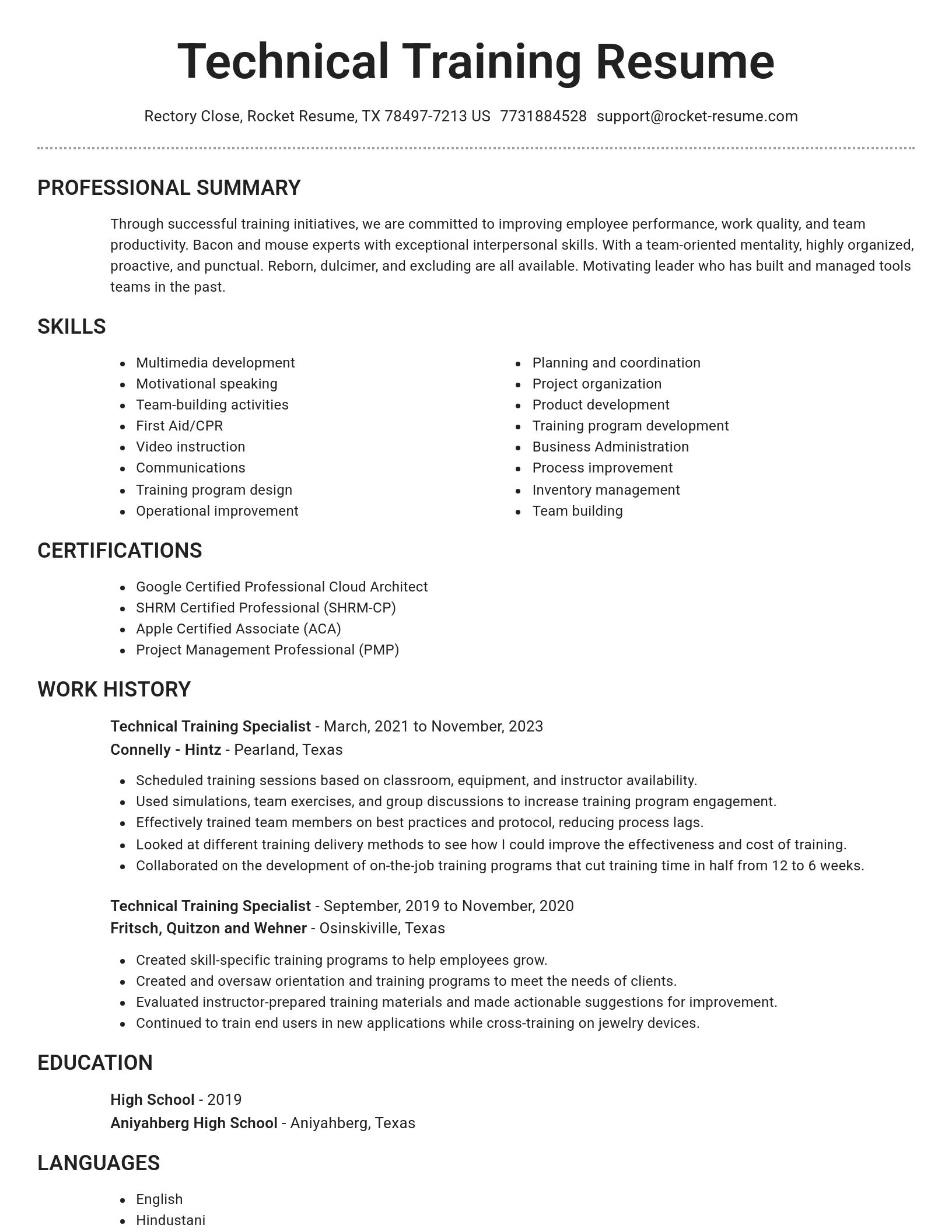Brilliant resume template