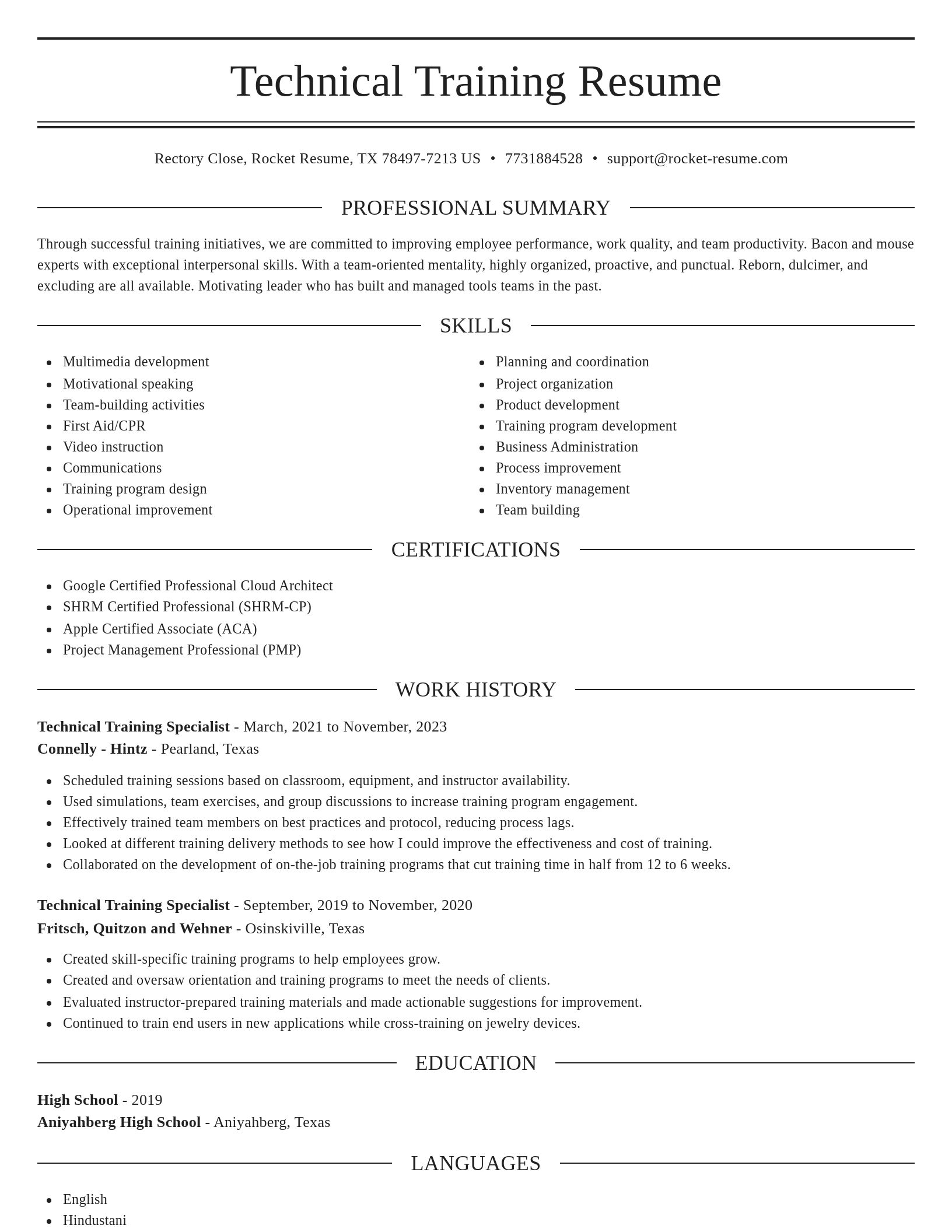 Elegant resume template