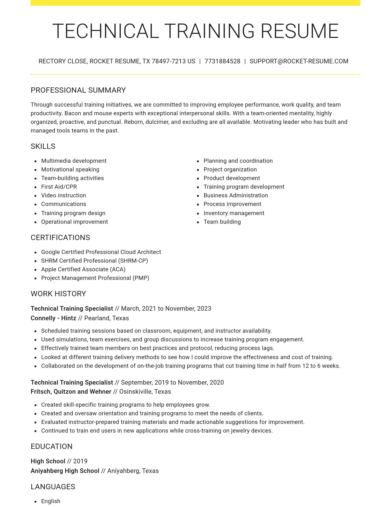 Grand resume template