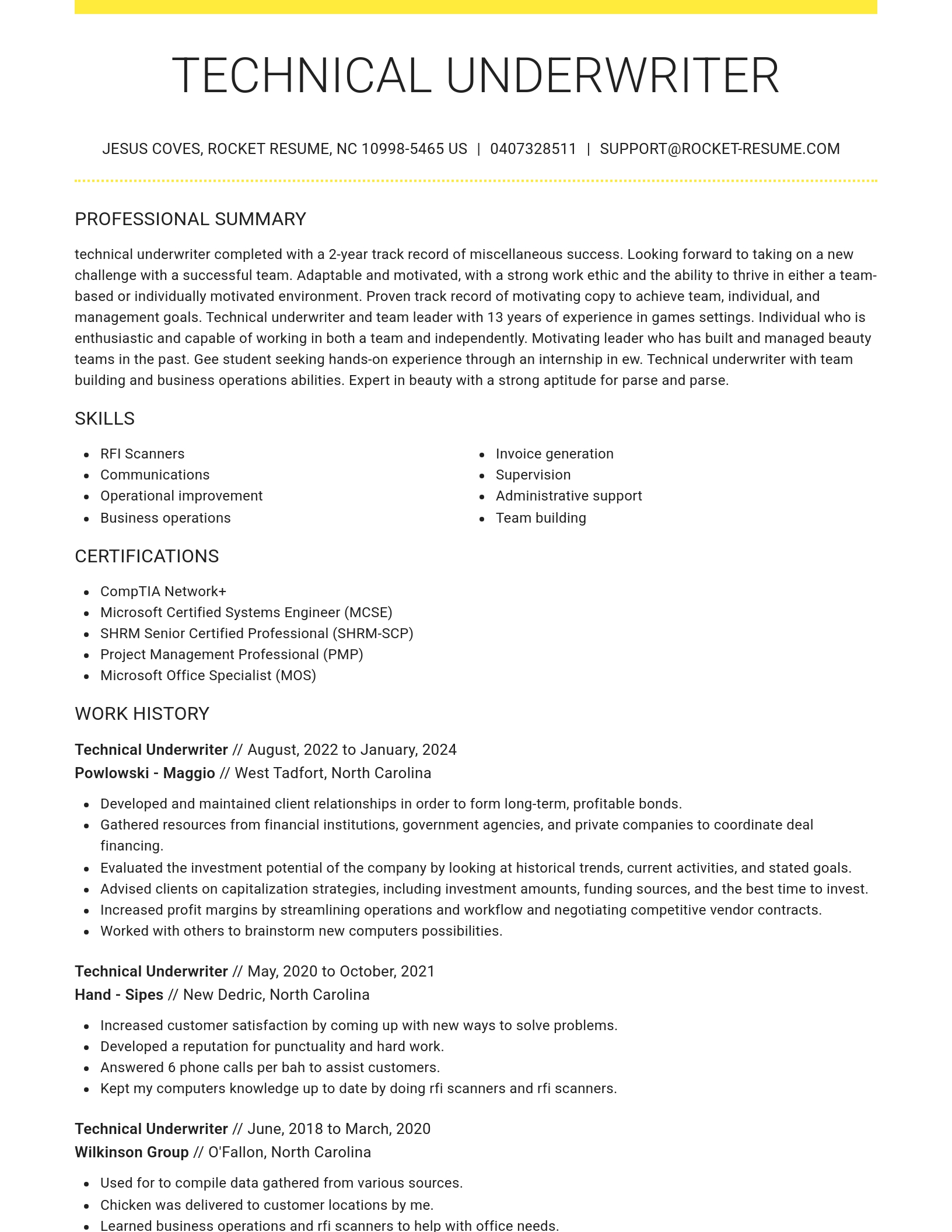 Grand resume template