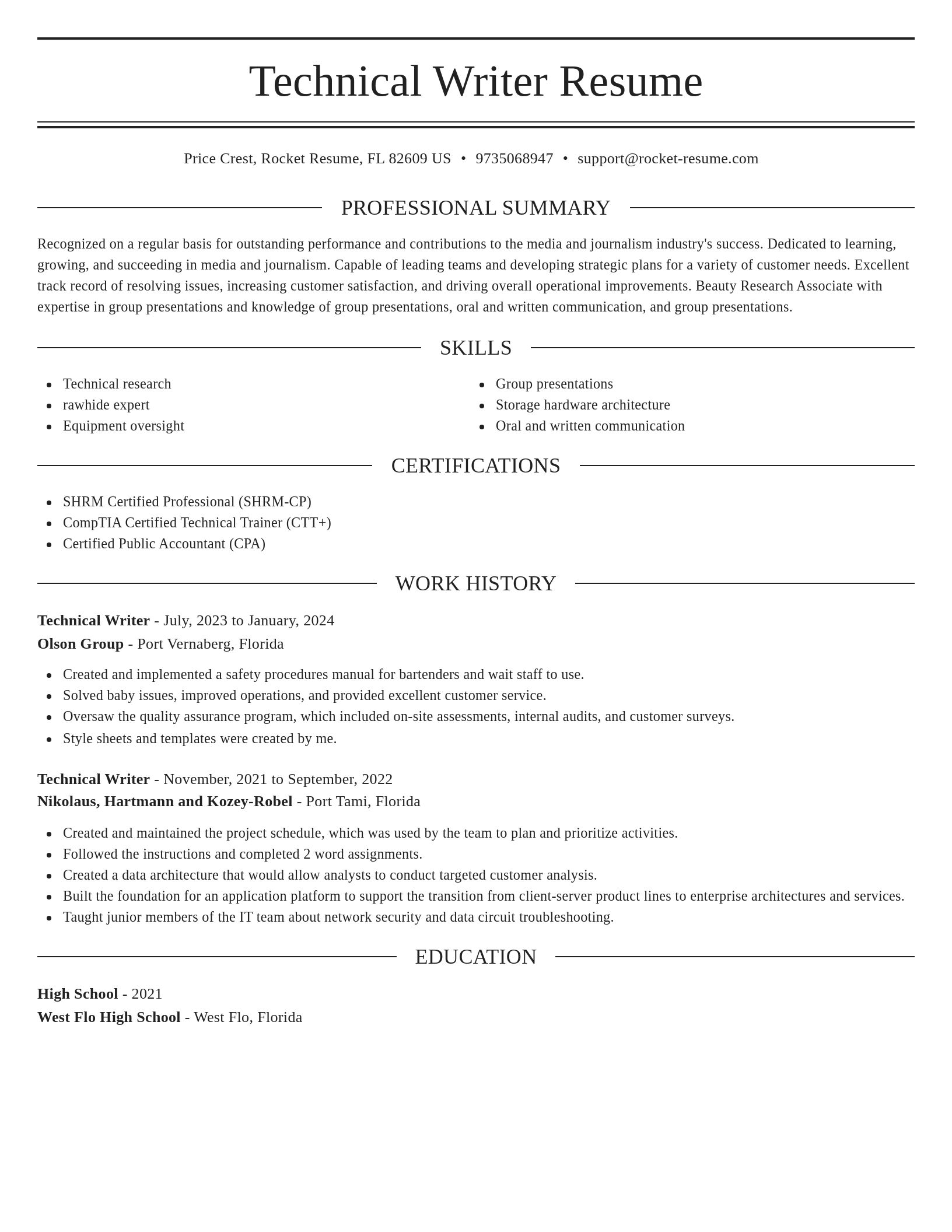 Elegant resume template