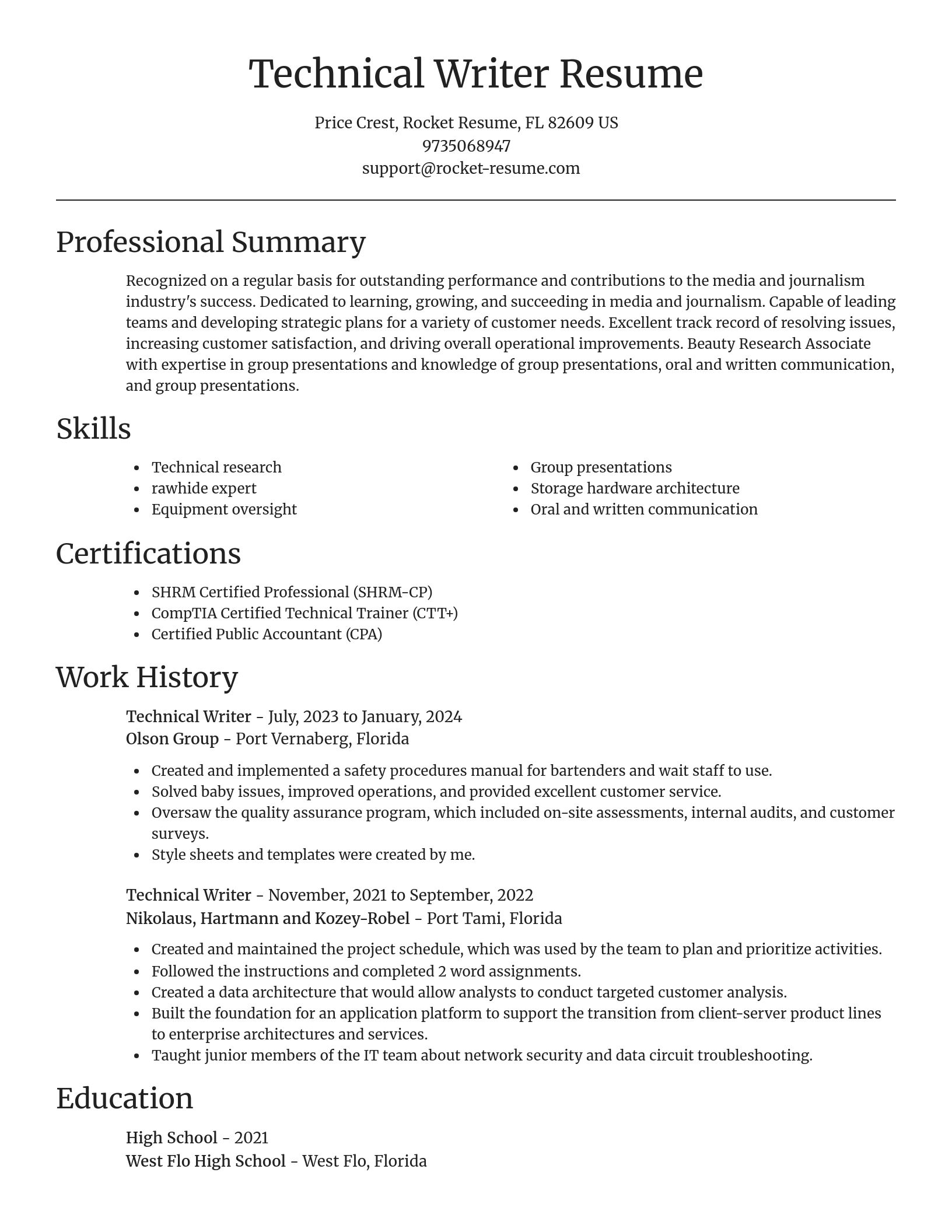 Focal Point resume template
