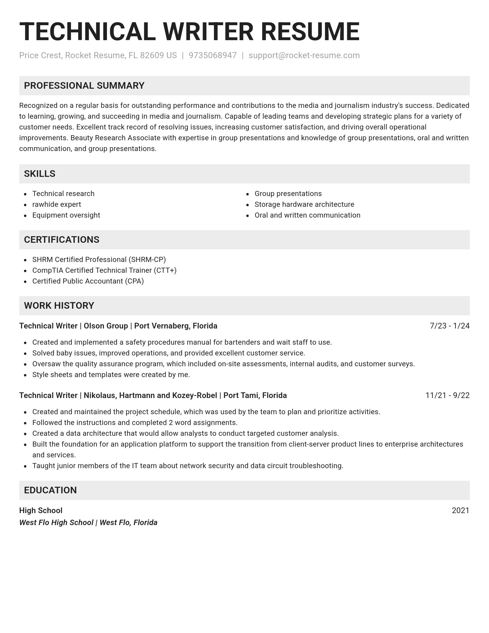 Genius resume template