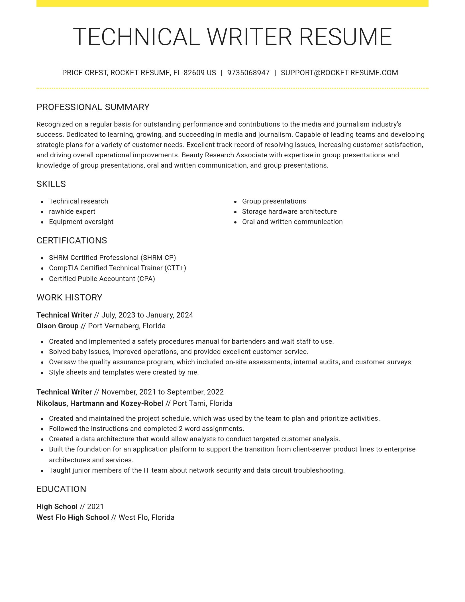 Grand resume template