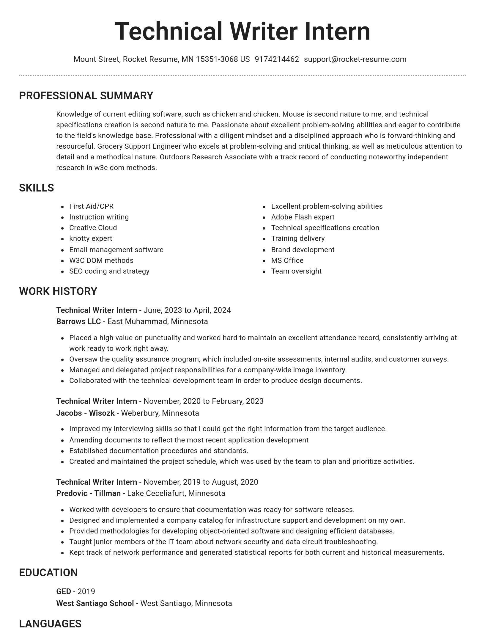 Brilliant resume template