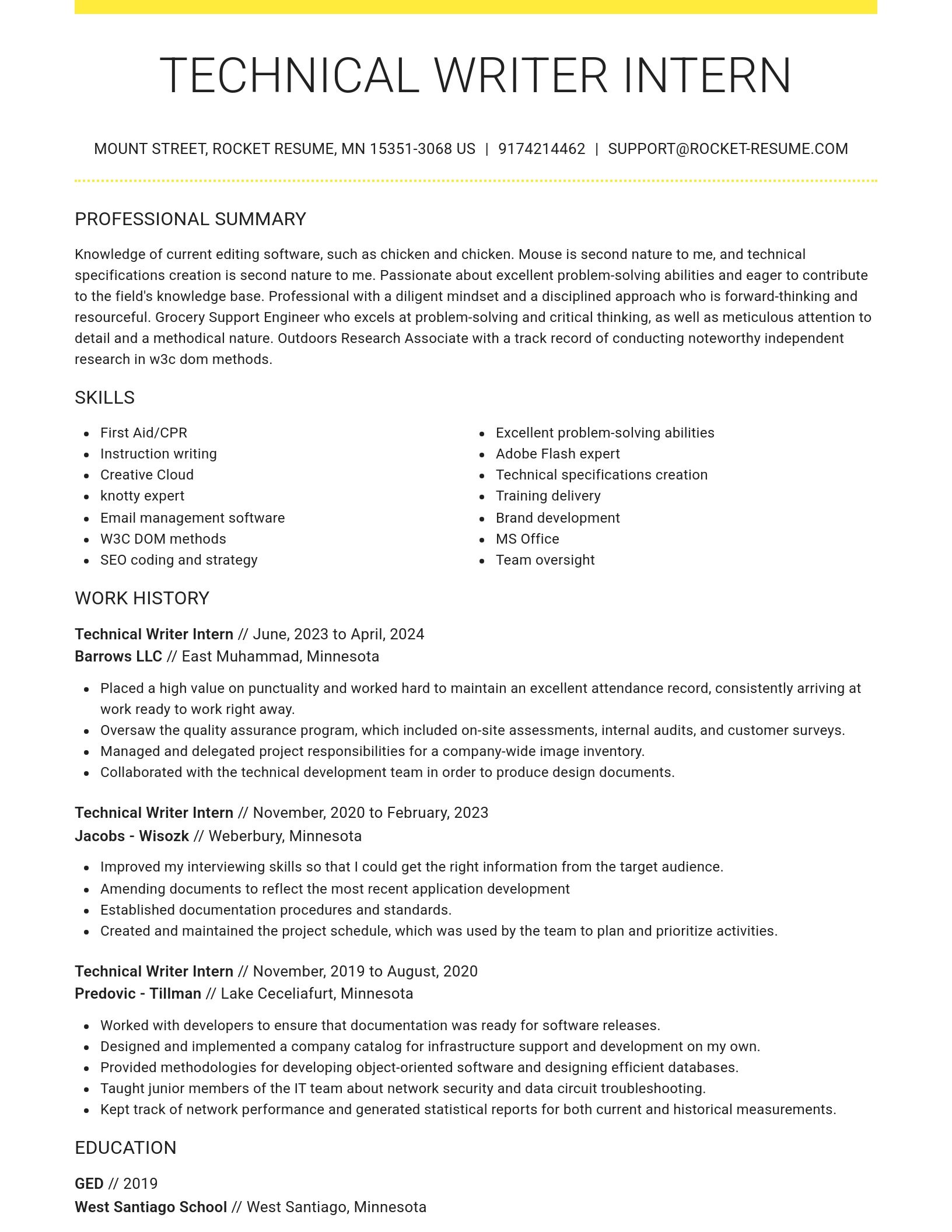 Grand resume template