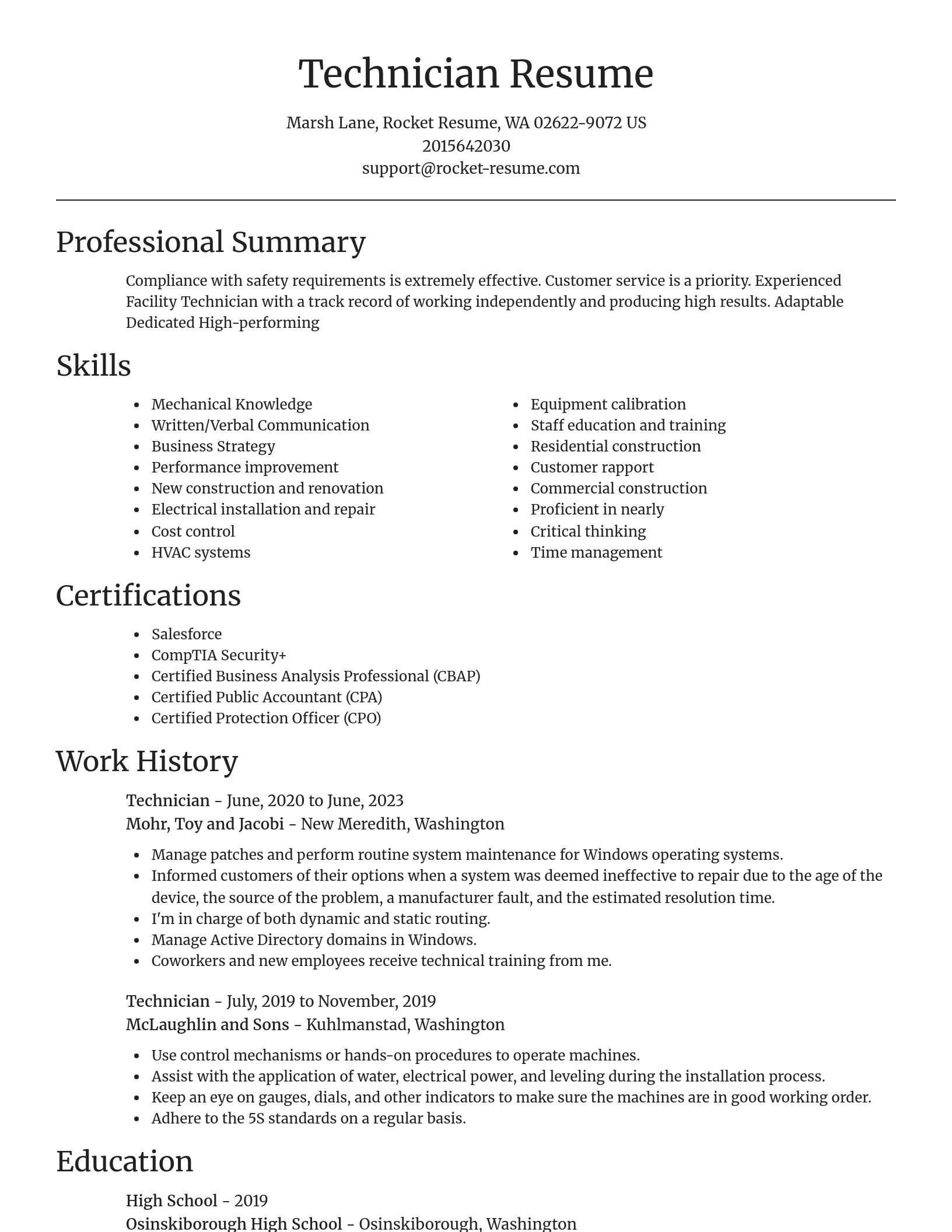 Focal Point resume template