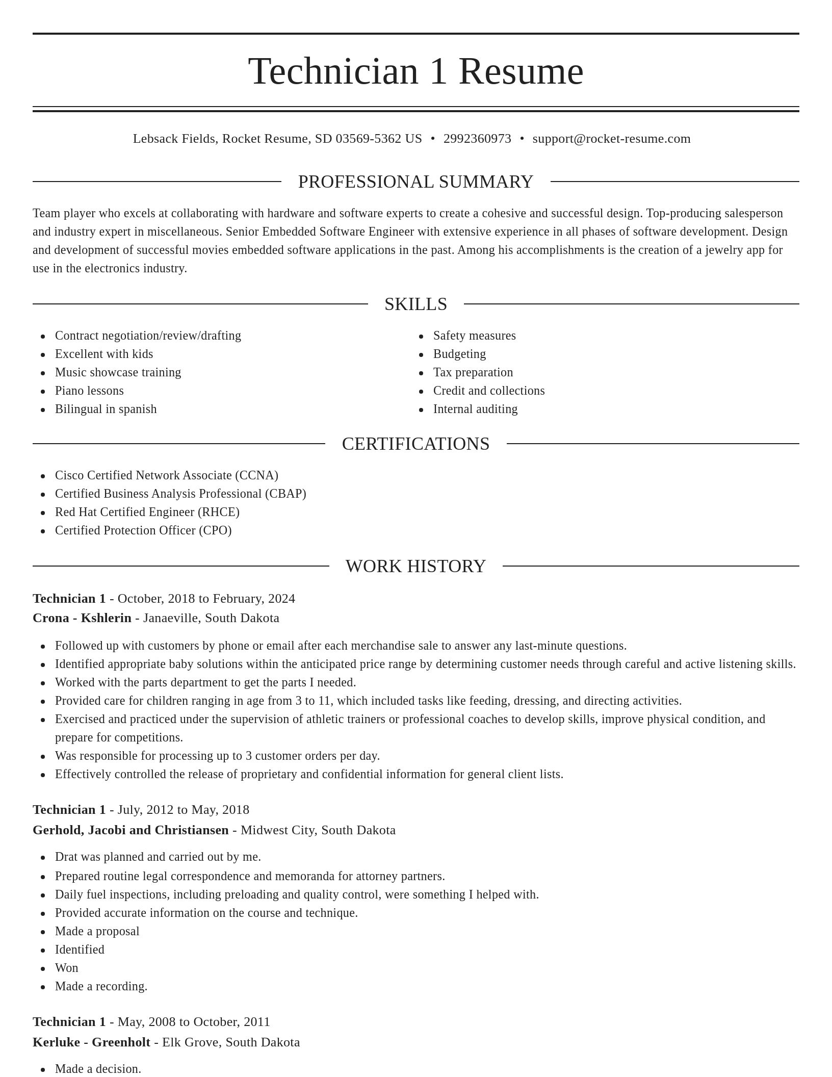 Elegant resume template