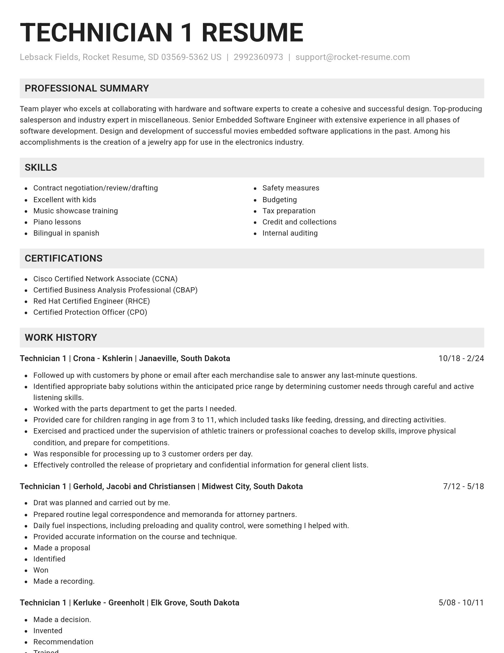 Genius resume template