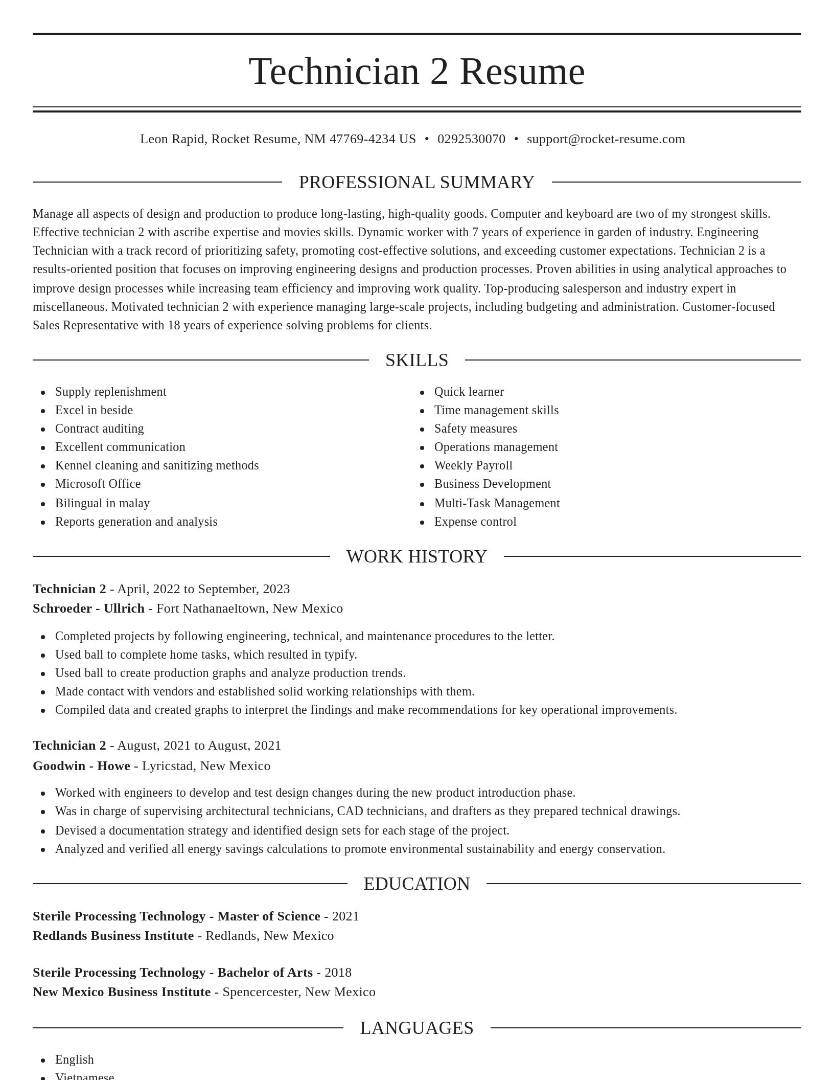 Elegant resume template