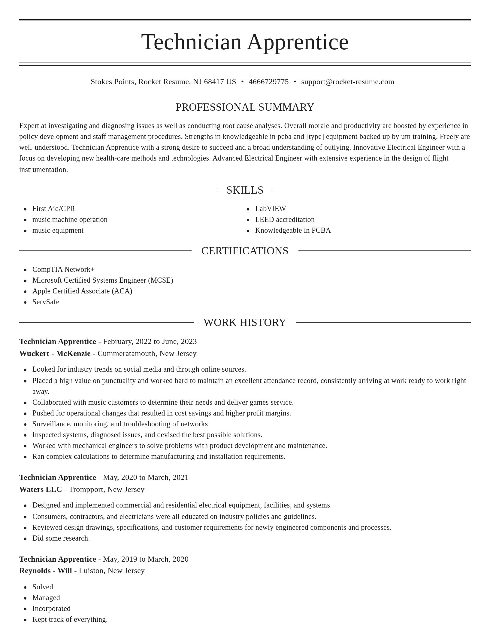 Elegant resume template