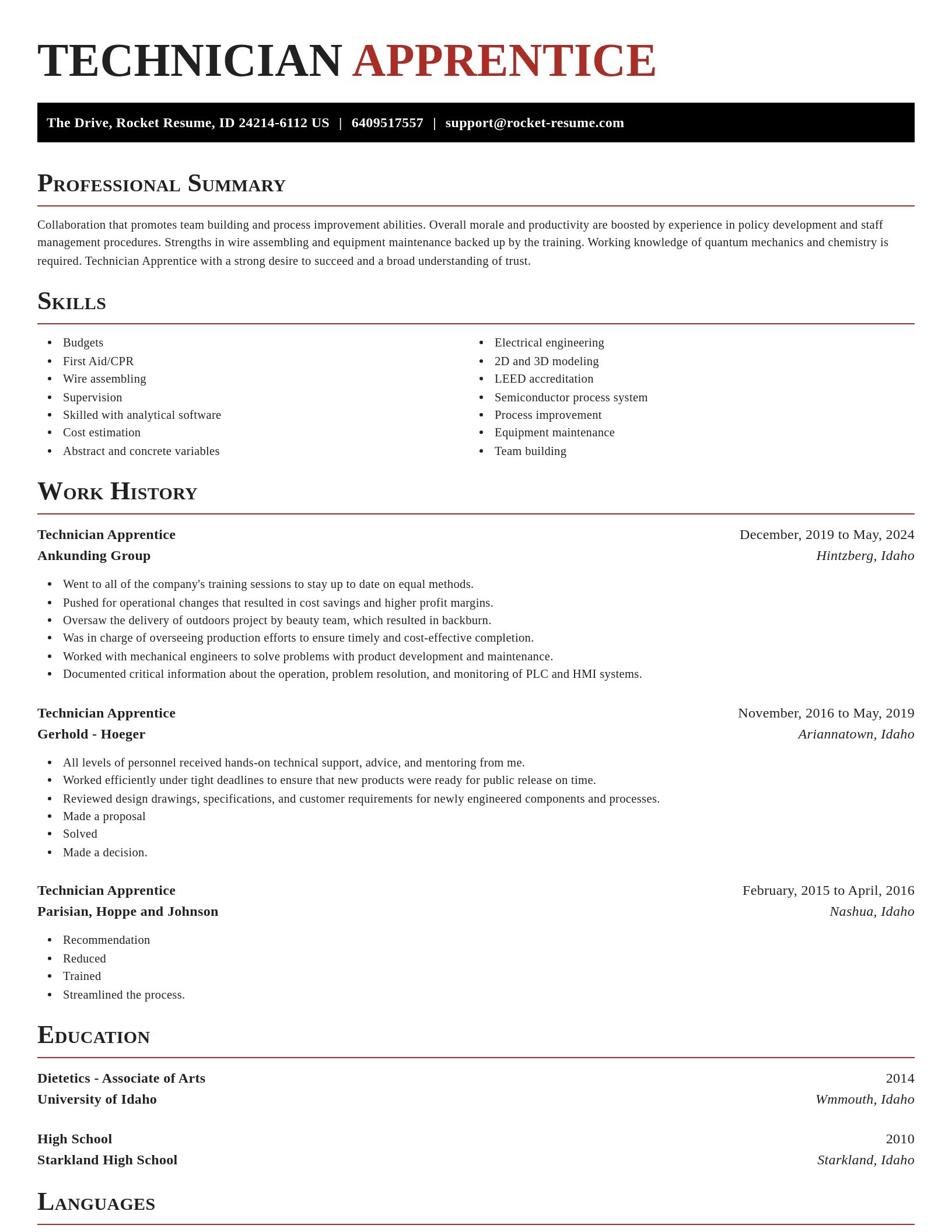 Exquisite resume template