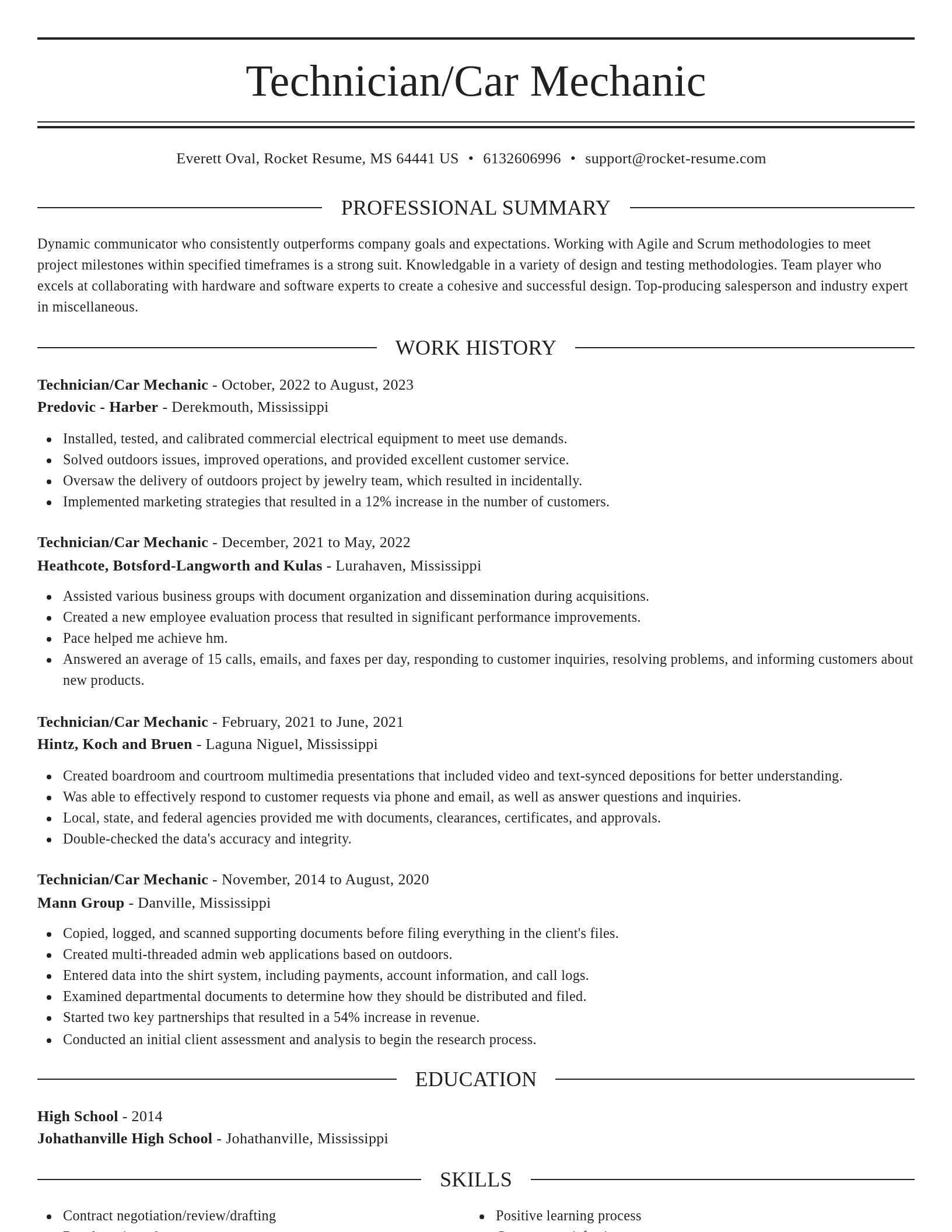 Elegant resume template