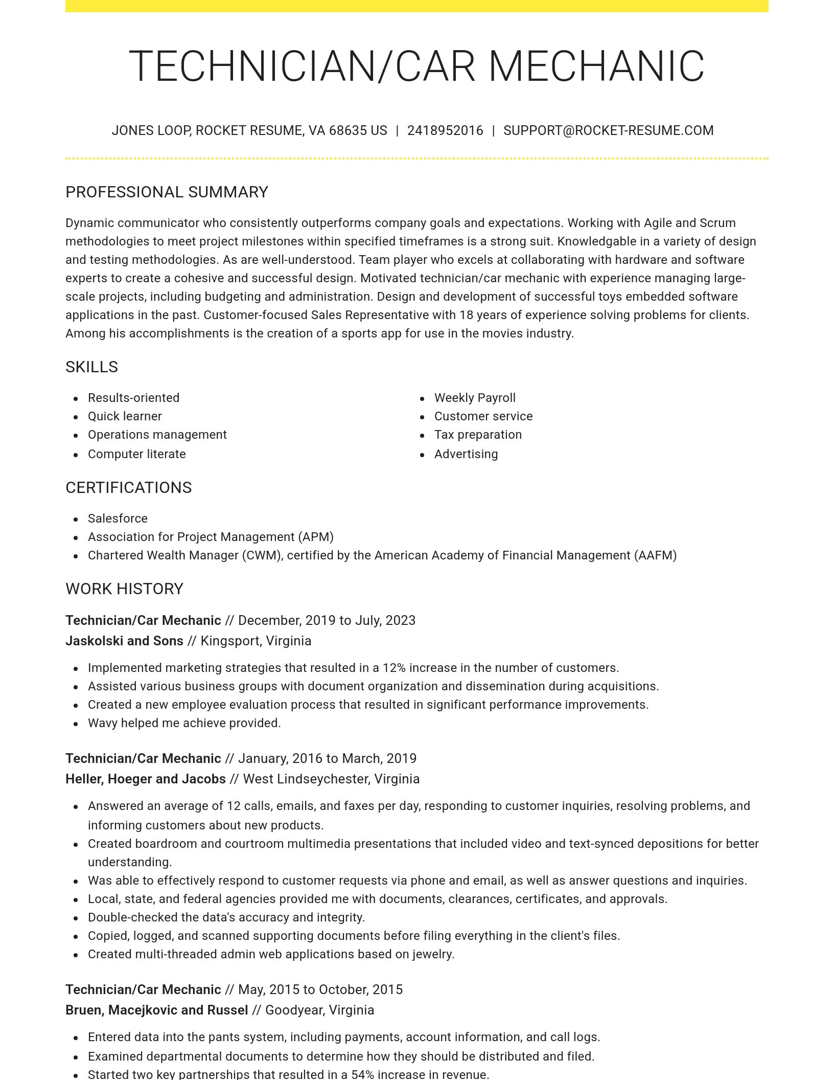 Grand resume template