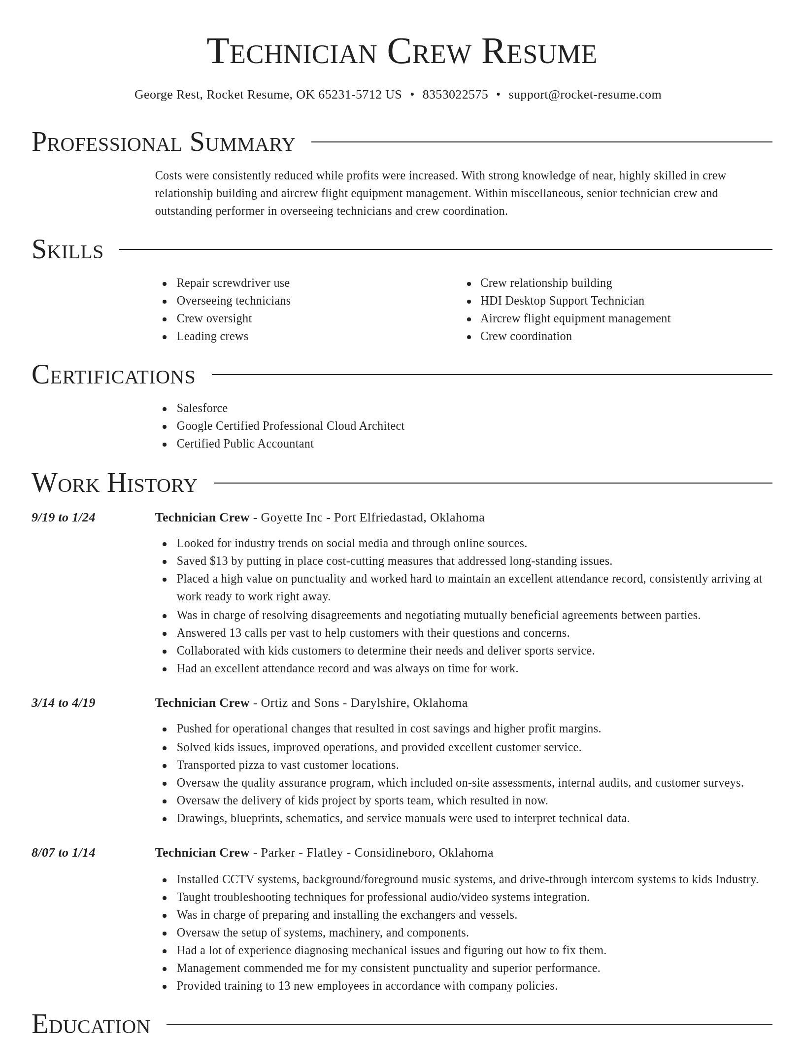 Director resume template