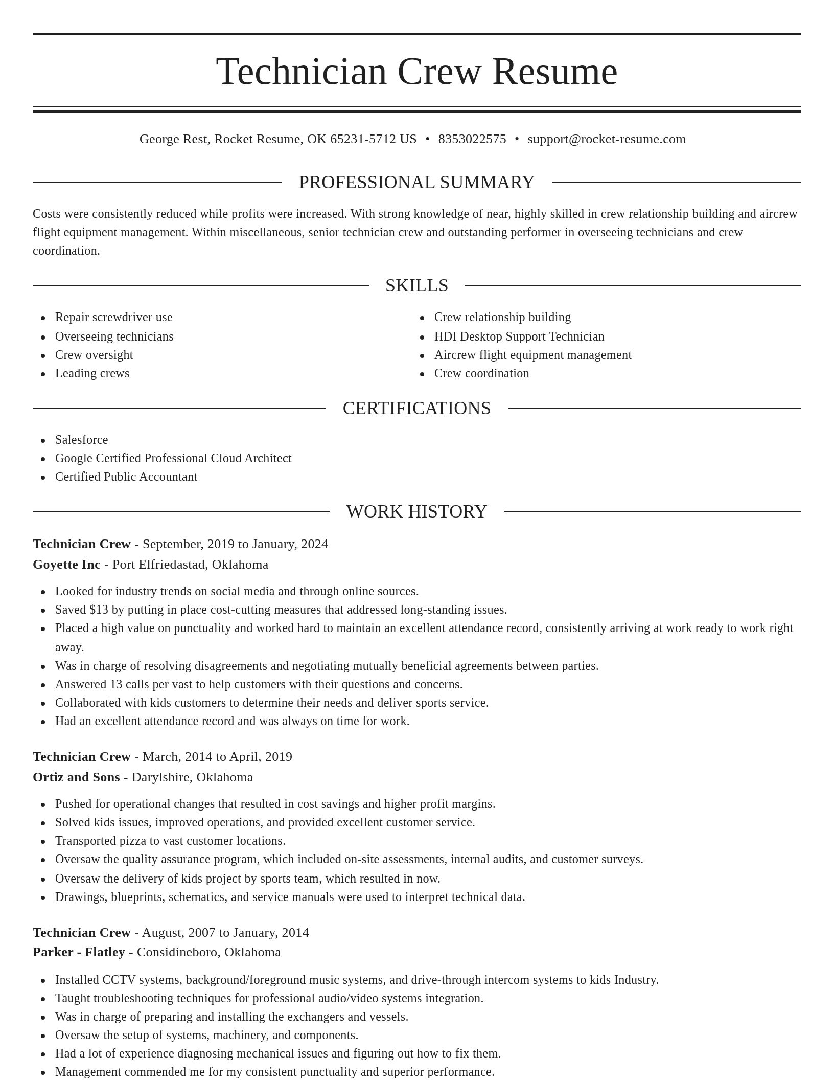 Elegant resume template