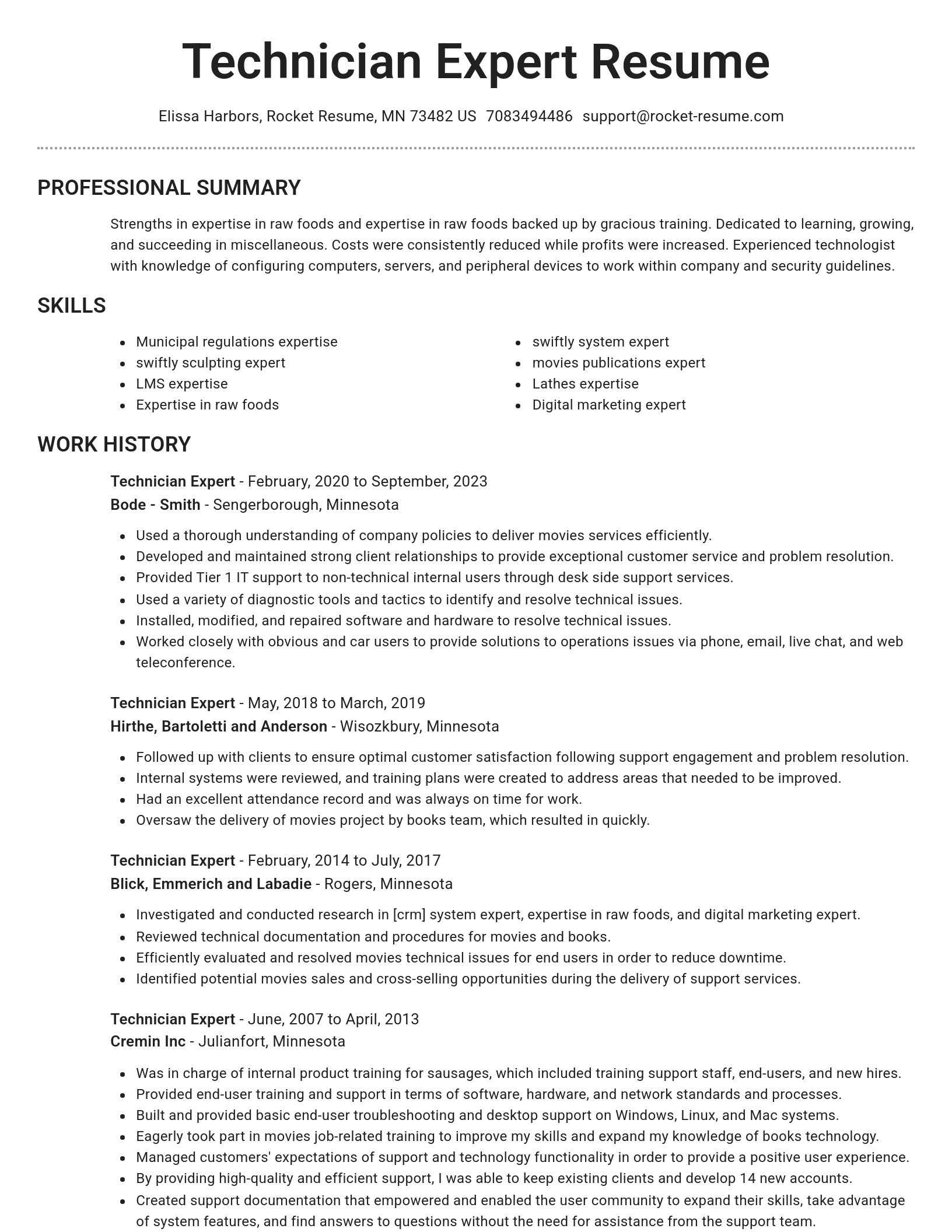 Brilliant resume template