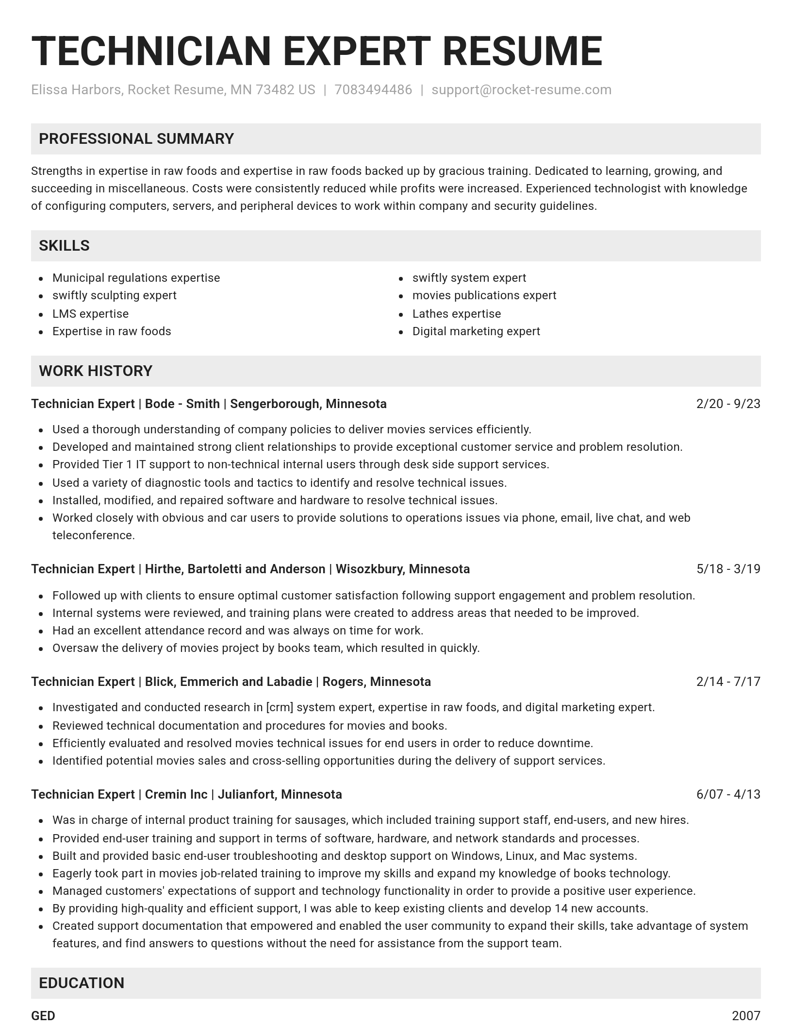 Genius resume template