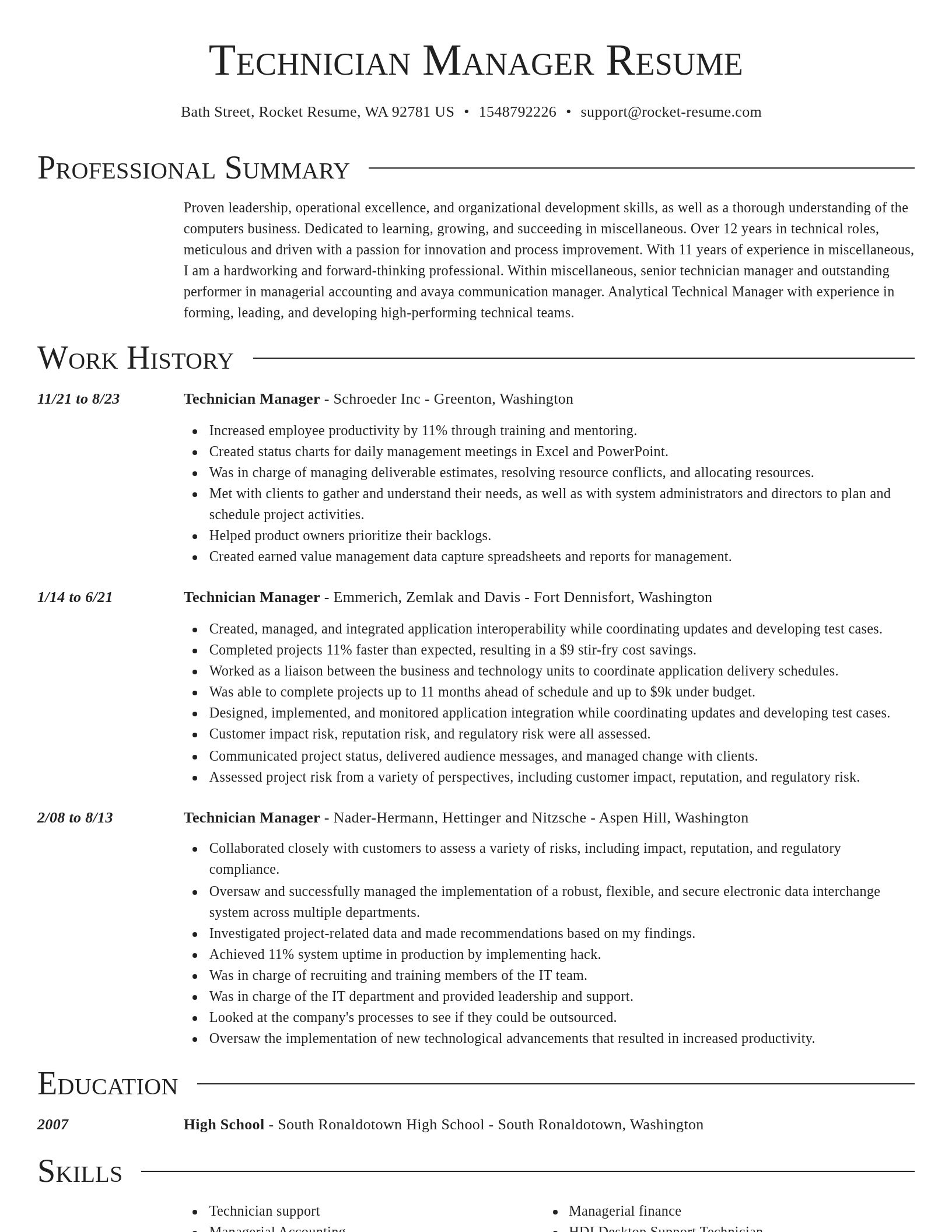 Director resume template