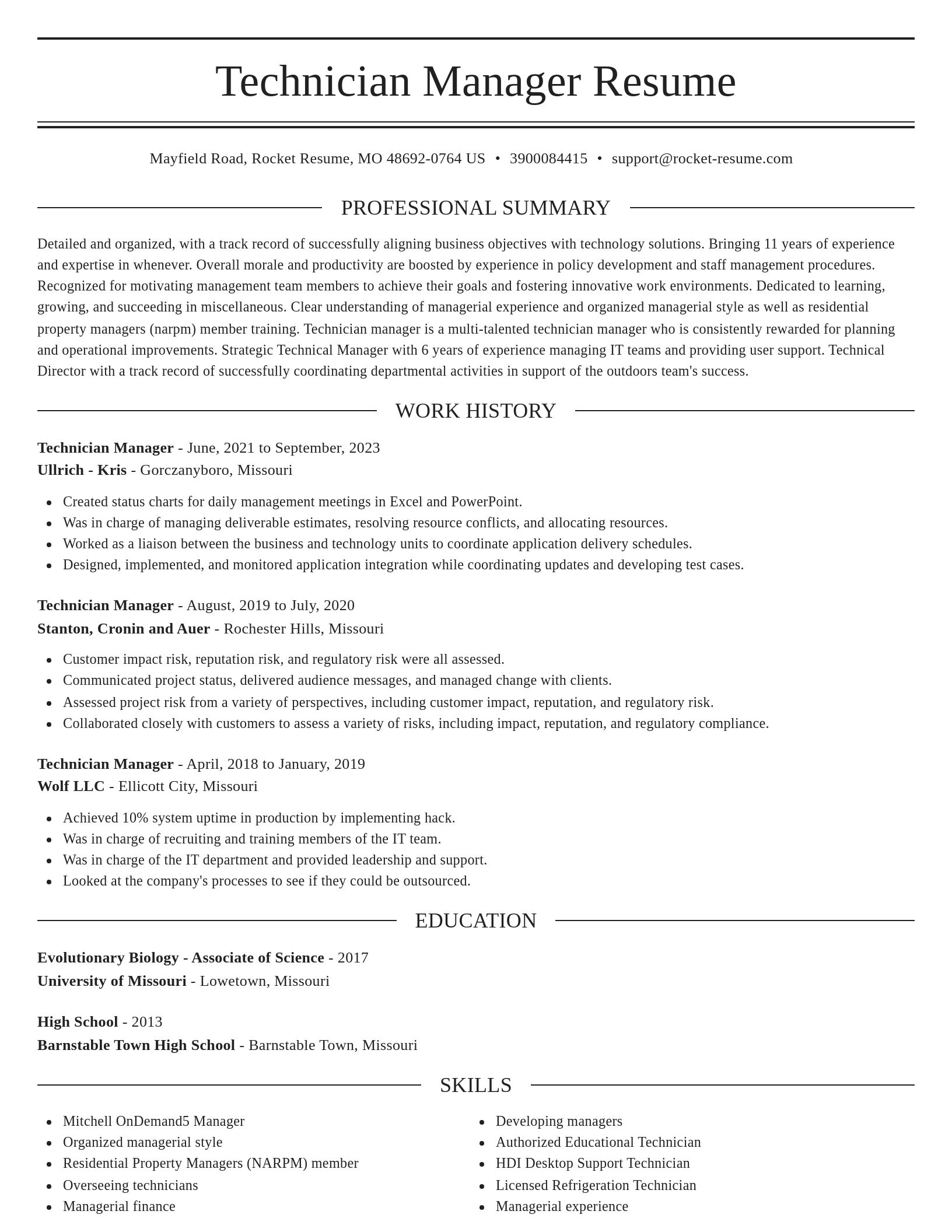 Elegant resume template