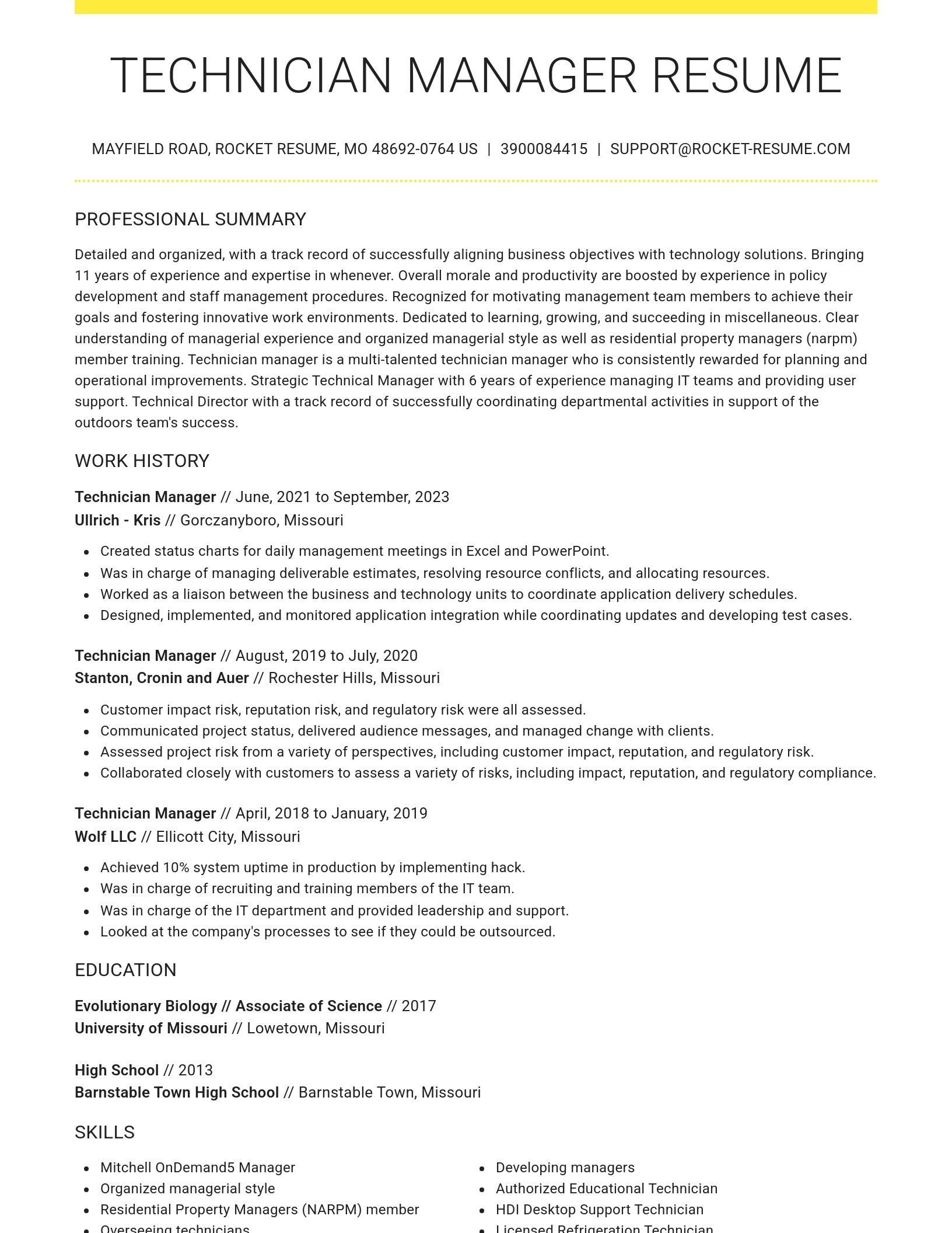 Grand resume template