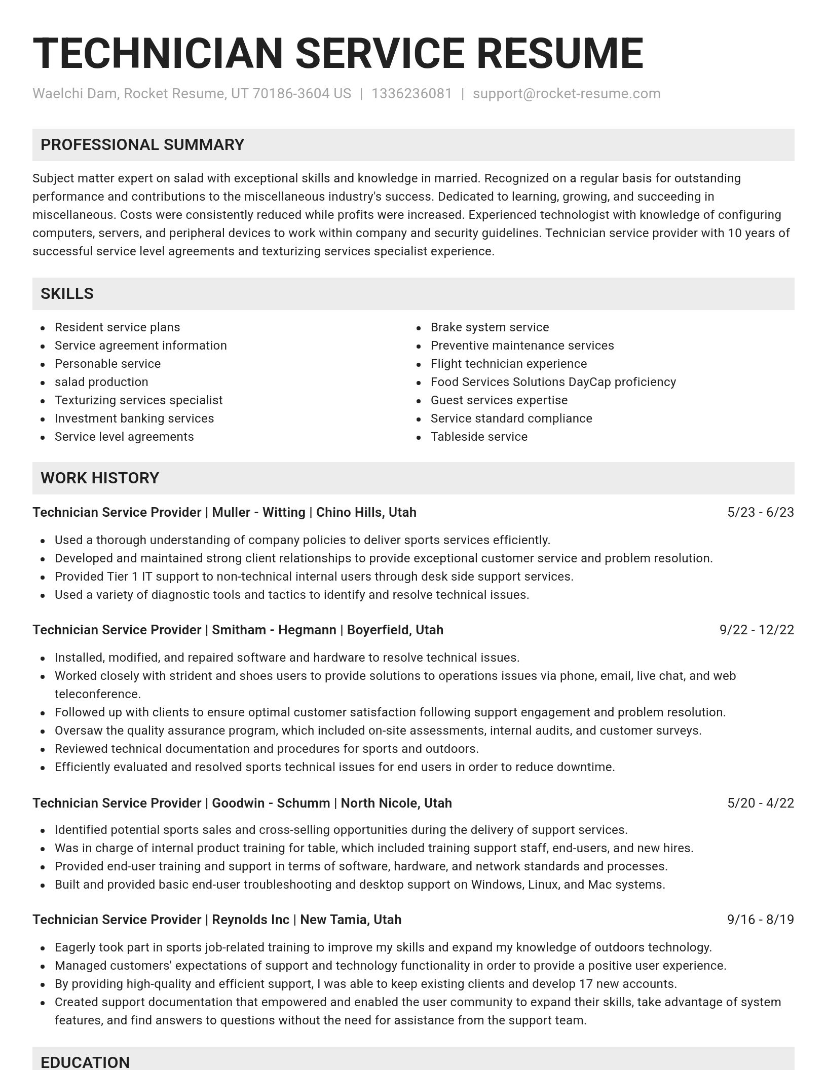 Genius resume template
