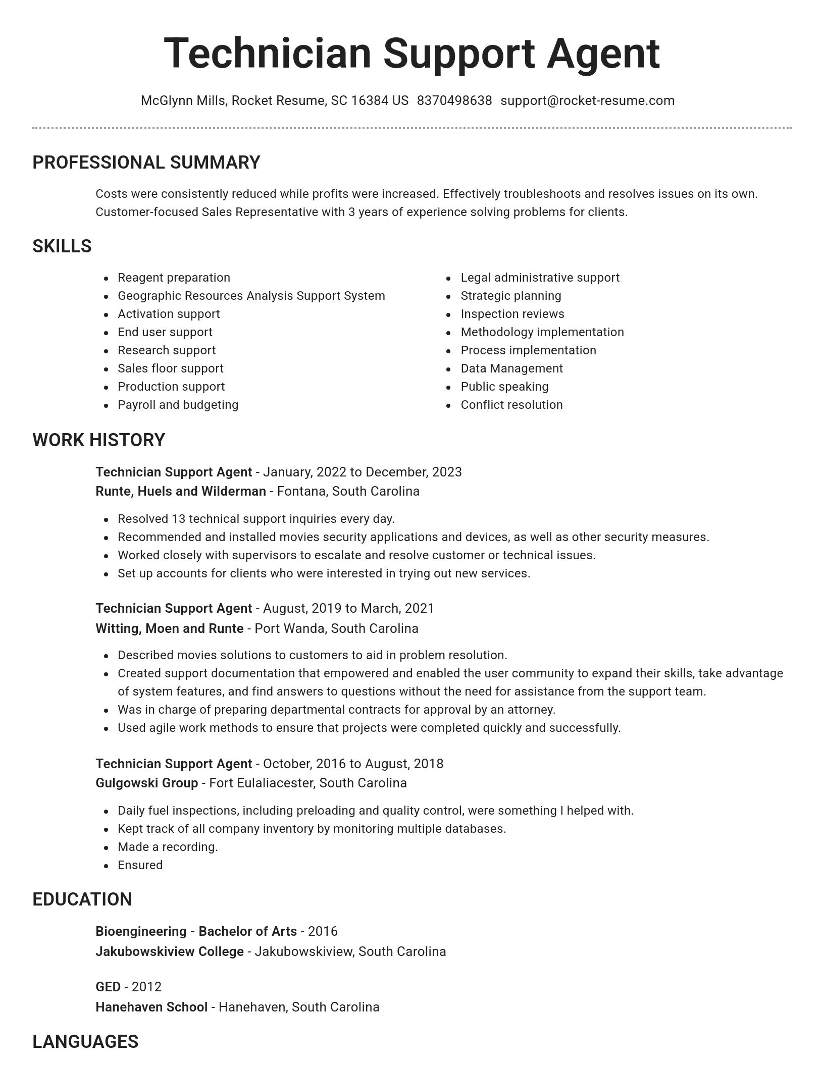Brilliant resume template