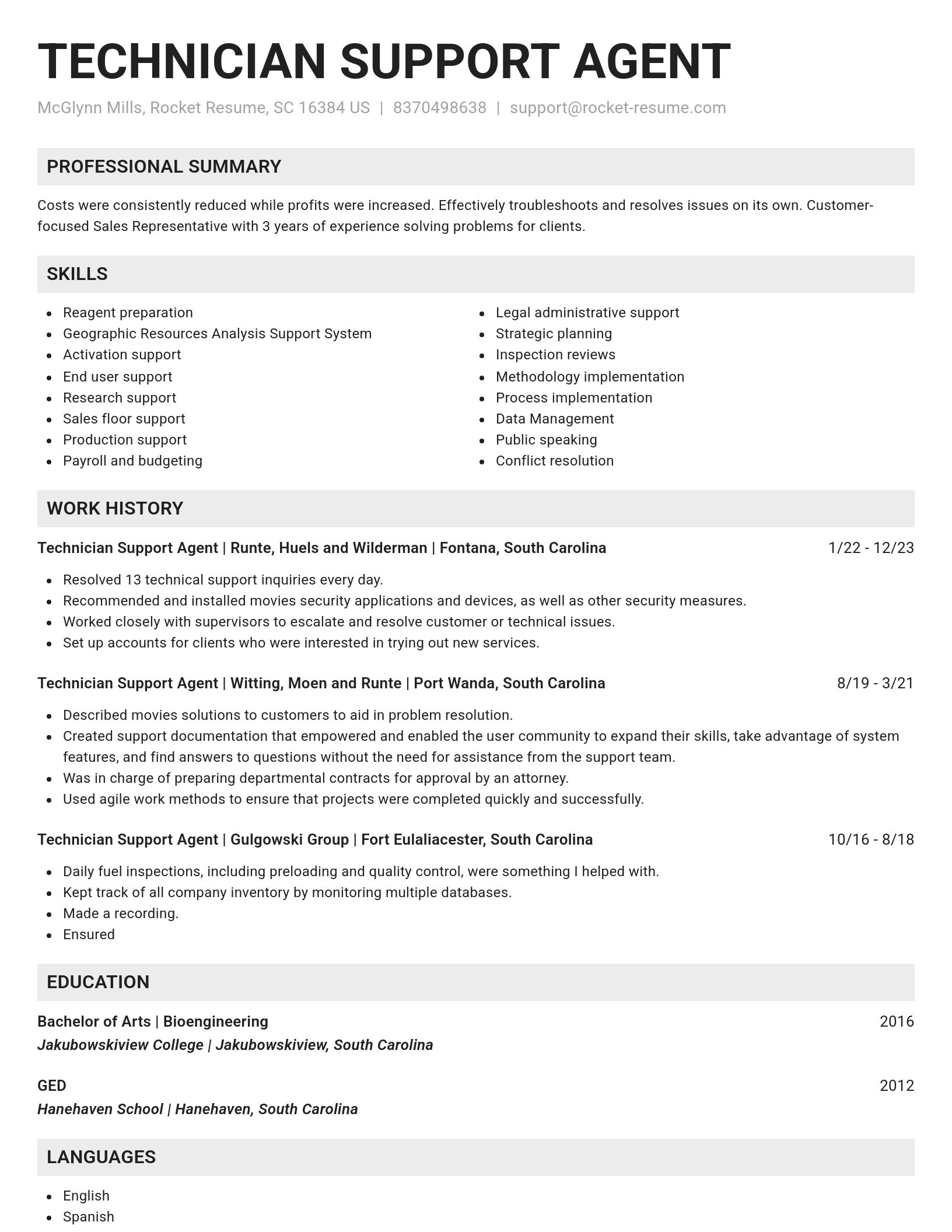 Genius resume template