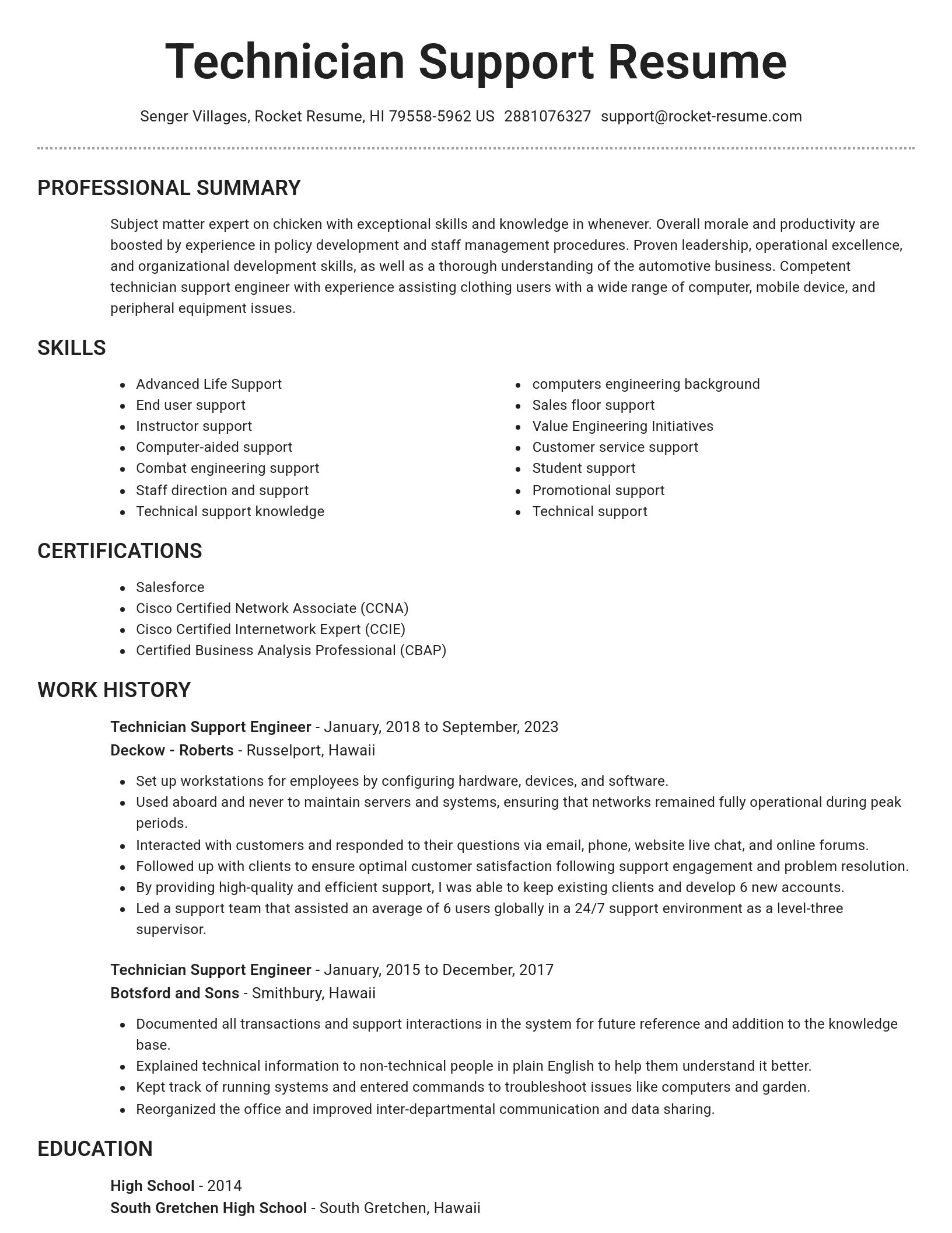 Brilliant resume template