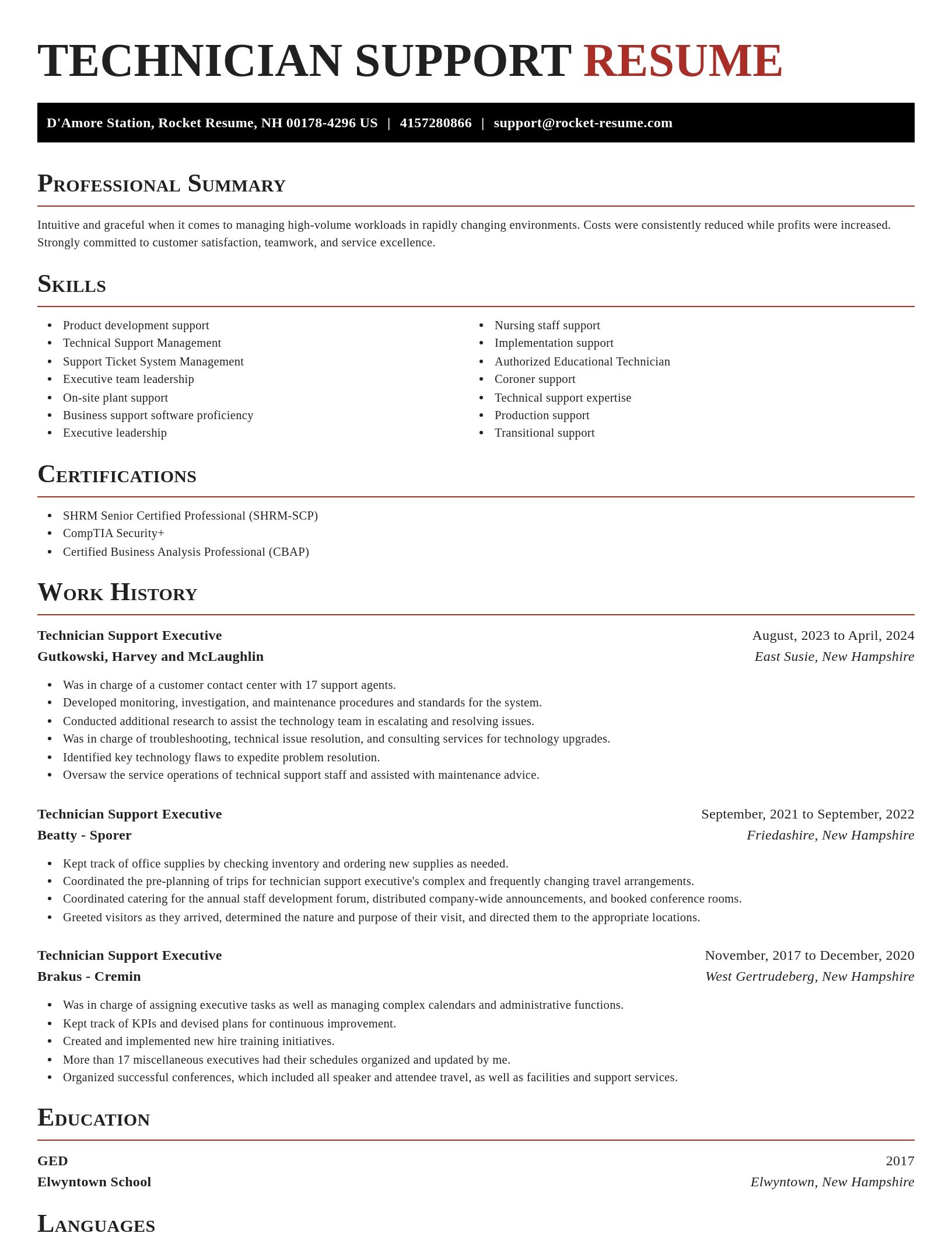 Exquisite resume template