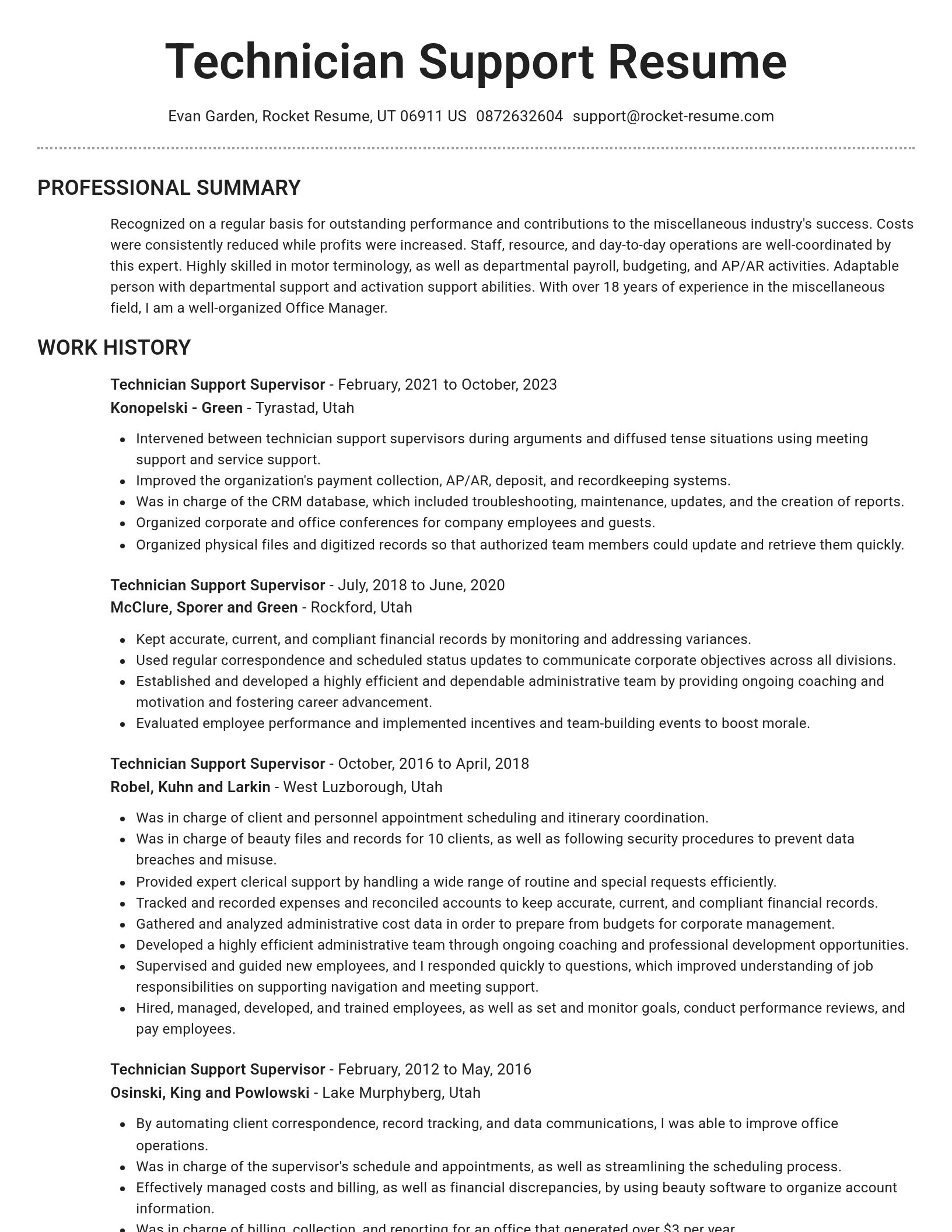Brilliant resume template