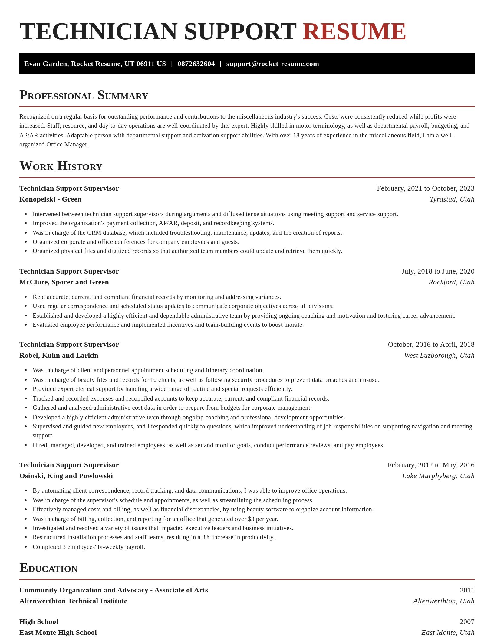 Exquisite resume template
