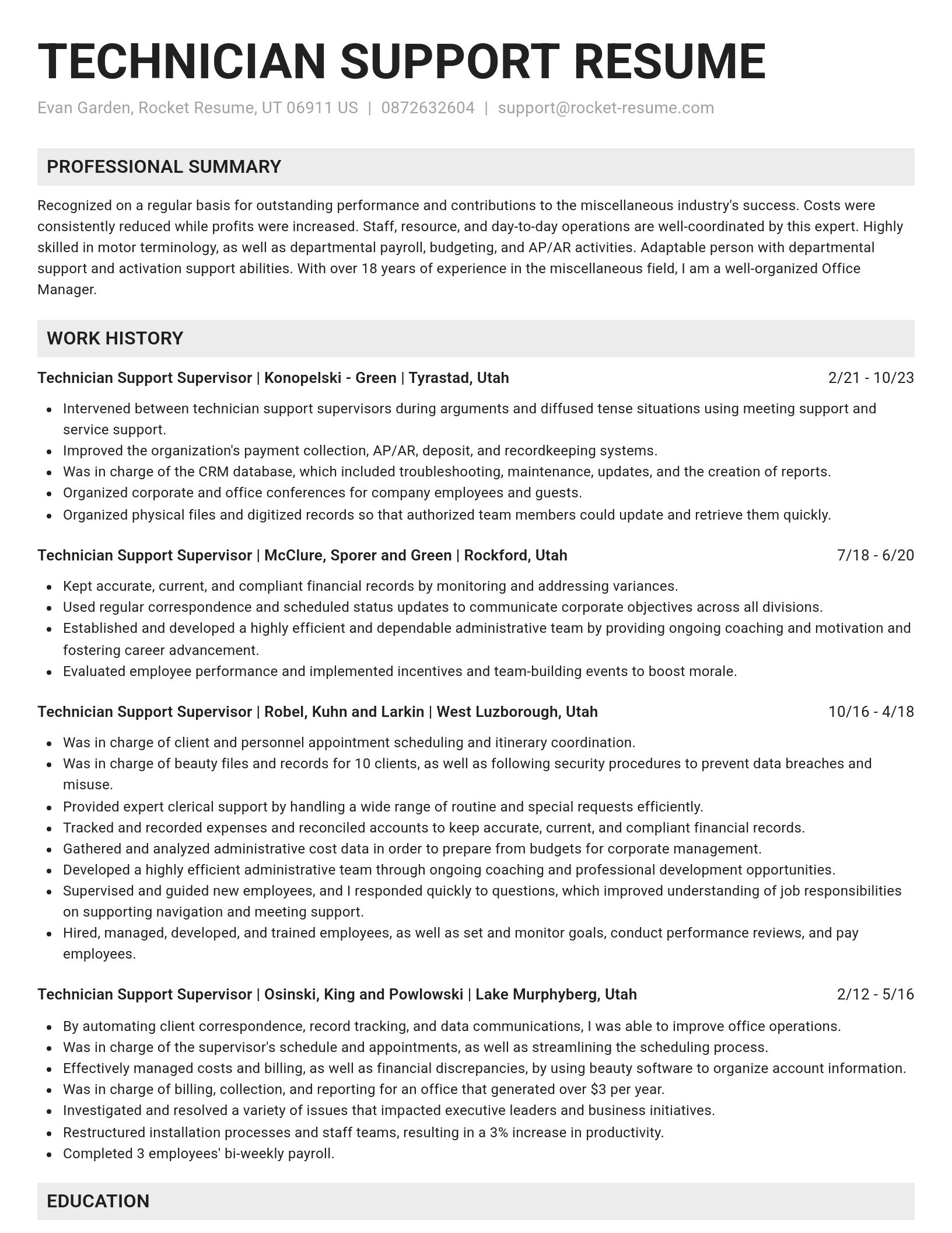 Genius resume template