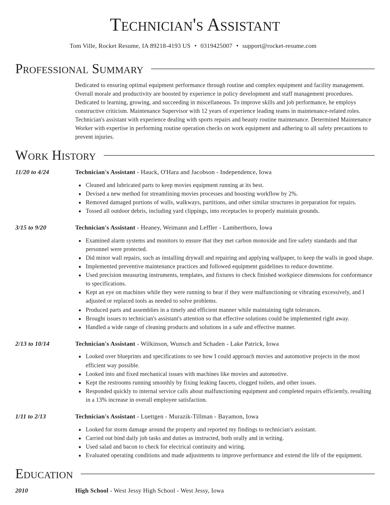 Director resume template